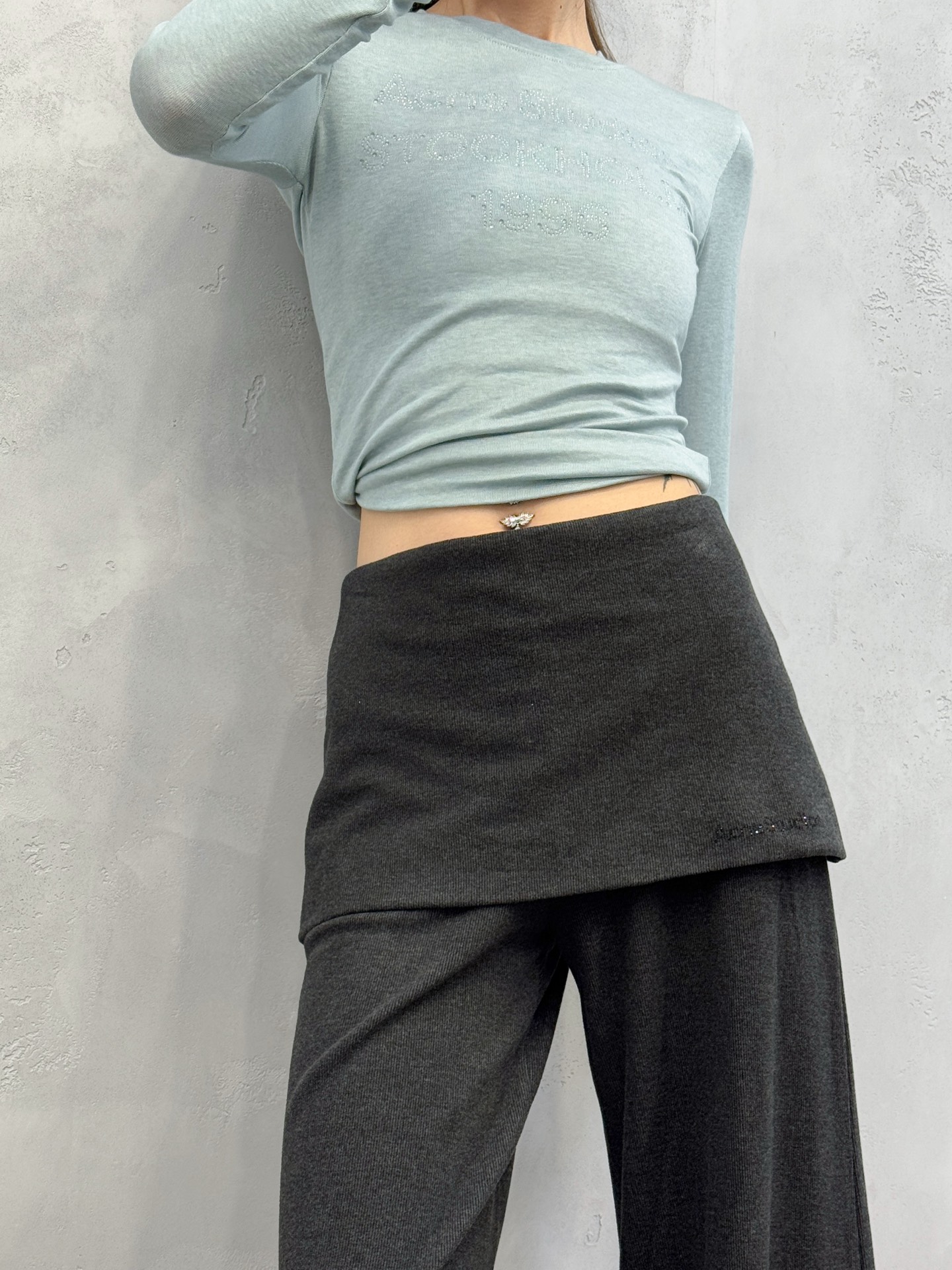 Acne ｜ 新款休闲裤，经典烫钻标，人棉混纺面料，休闲假两件款式，尺码sml