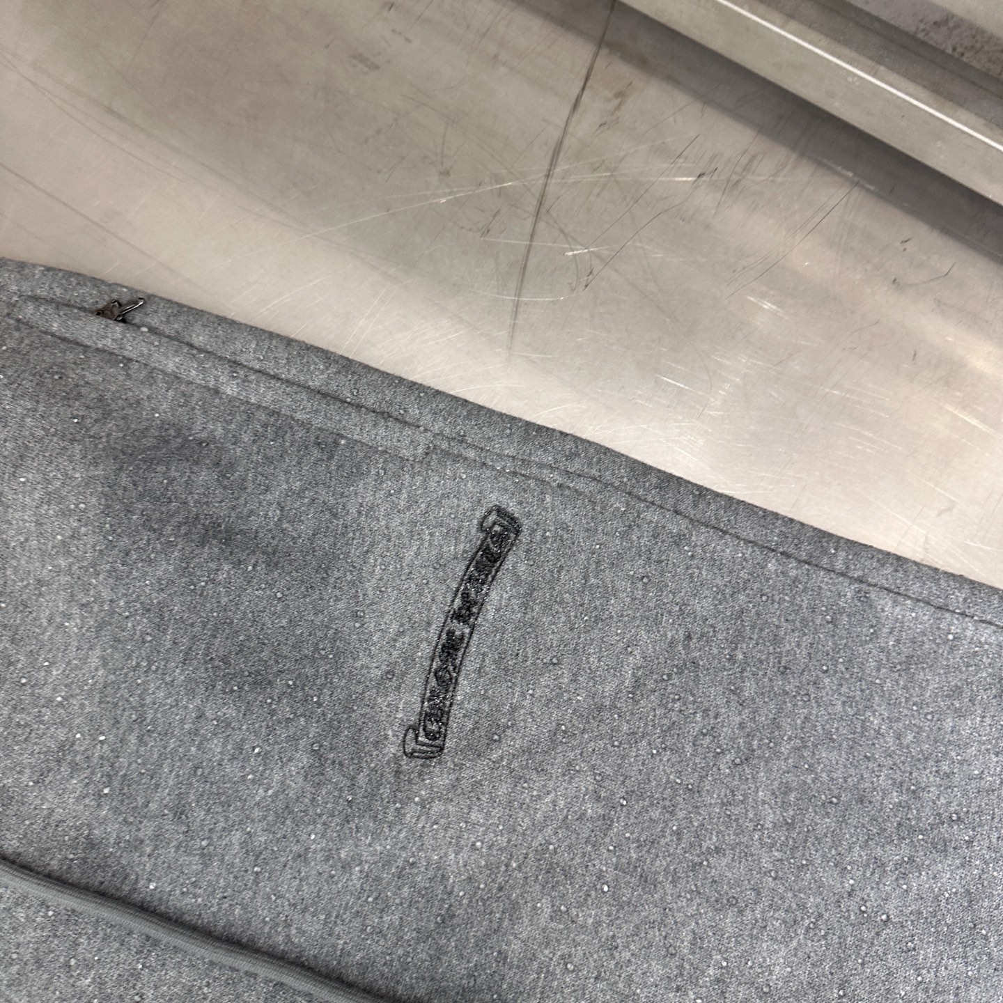 Chrome Hearts new hoodie, classic silicone glitter print, full body diamond烫钻, sizes s-m-l.-Big cat
