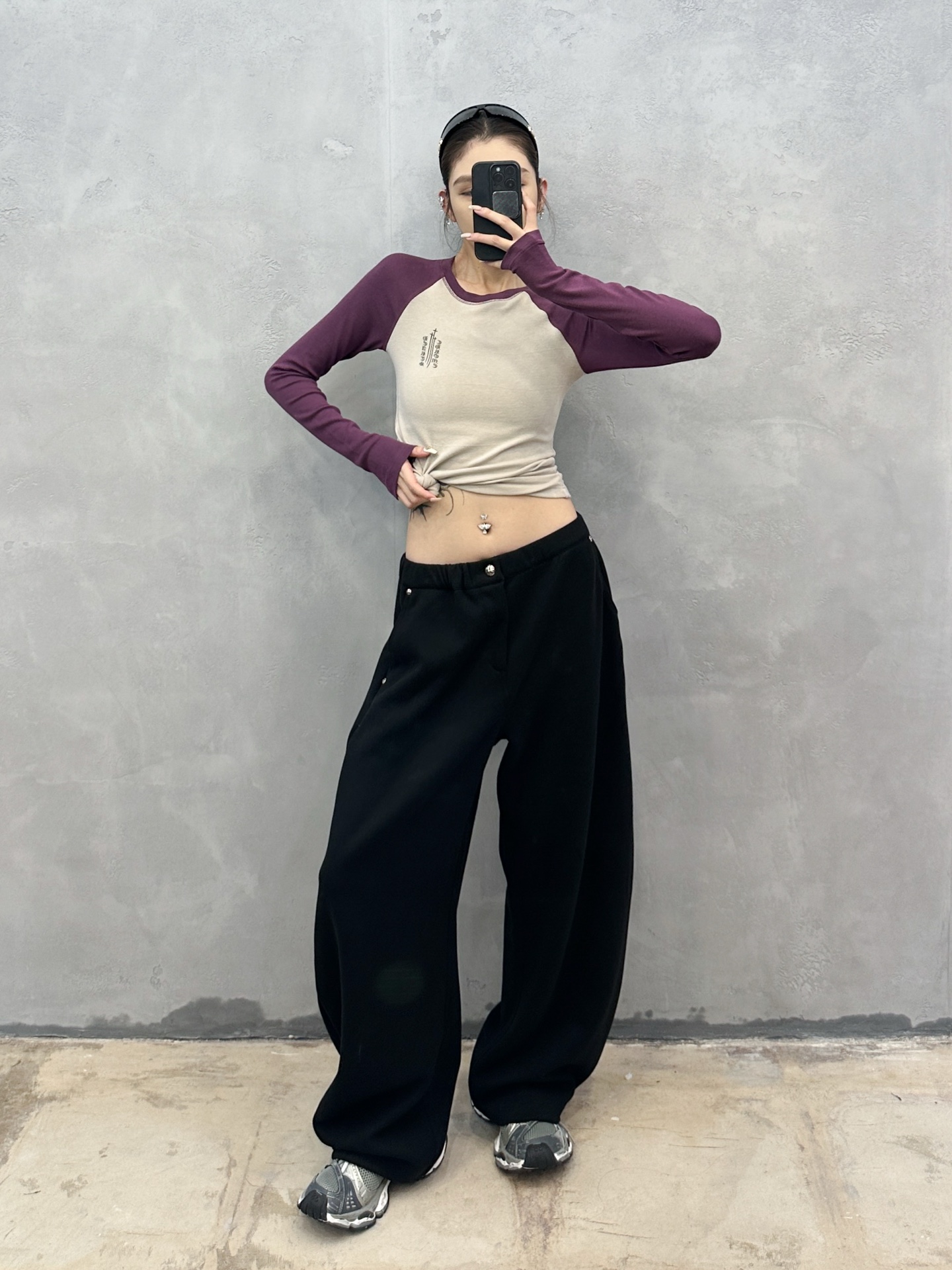 克罗心 ｜ 新款长袖打底，成衣洗水固色工艺加印花哈苏线做工，人棉混纺面料，休闲时尚，尺码sml