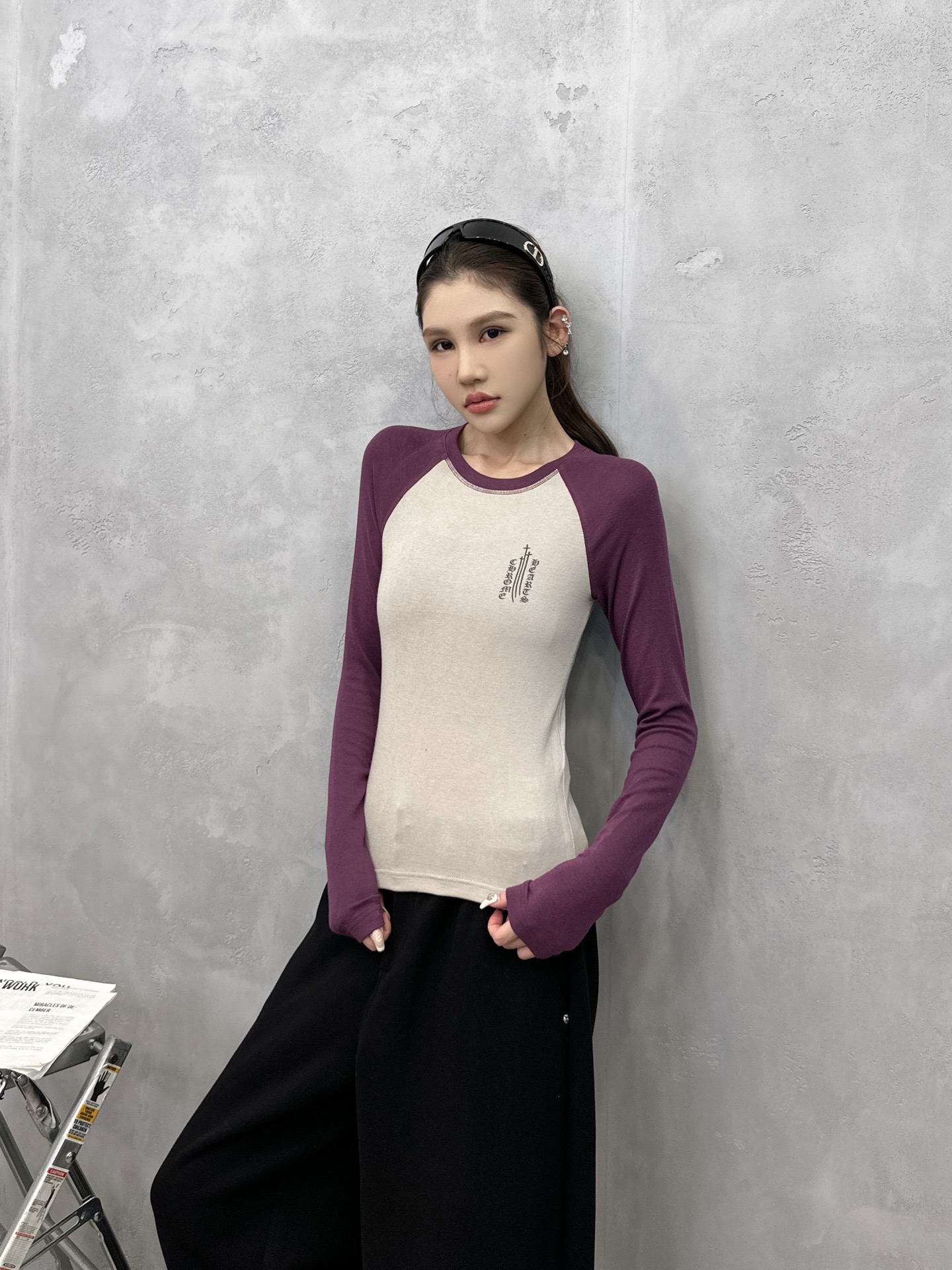 克罗心 ｜ 新款长袖打底，成衣洗水固色工艺加印花哈苏线做工，人棉混纺面料，休闲时尚，尺码sml