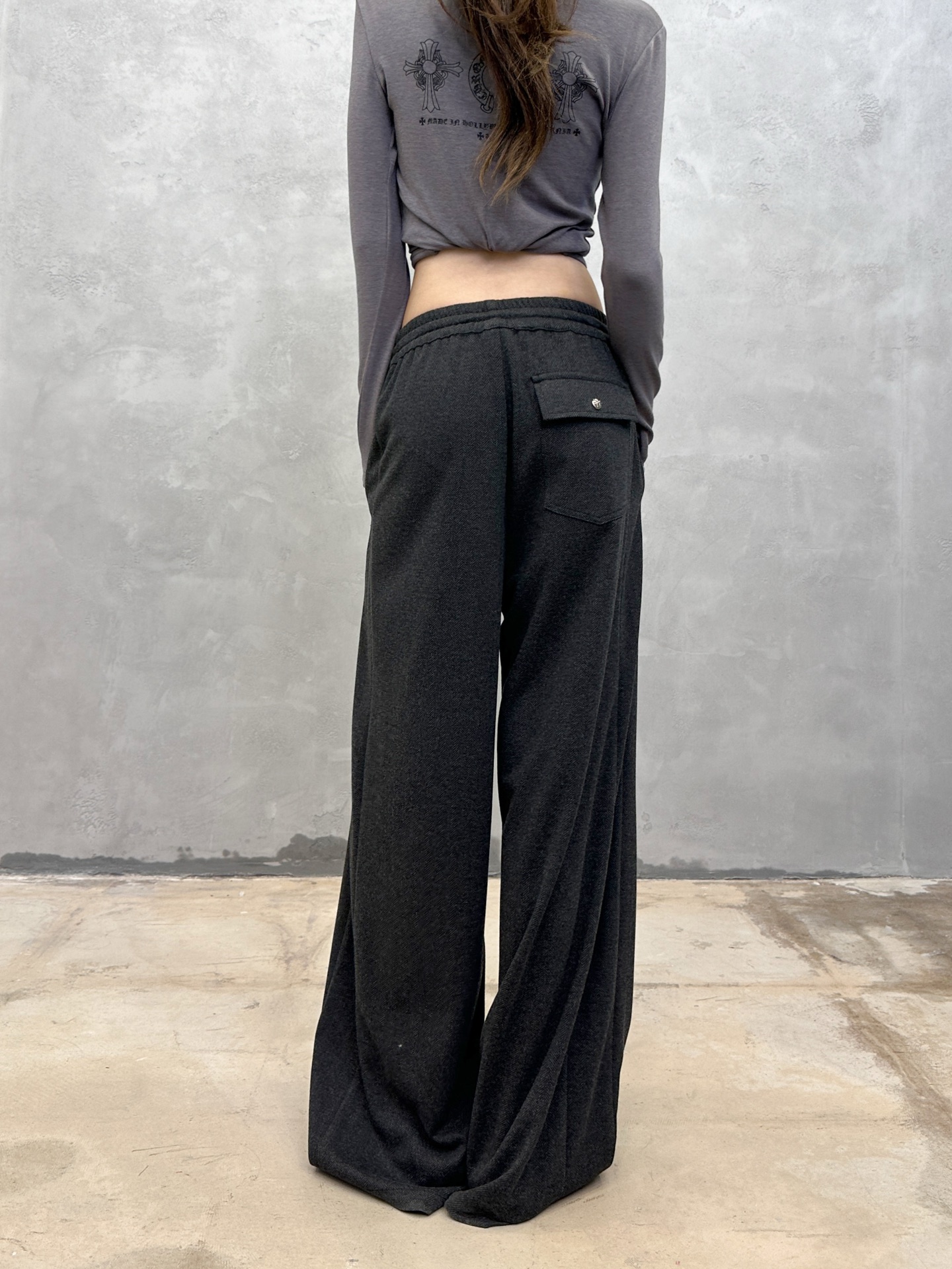 克罗心 ｜ 新款休闲裤，经典刺绣标，羊毛混纺面料，休闲时尚，尺码sml