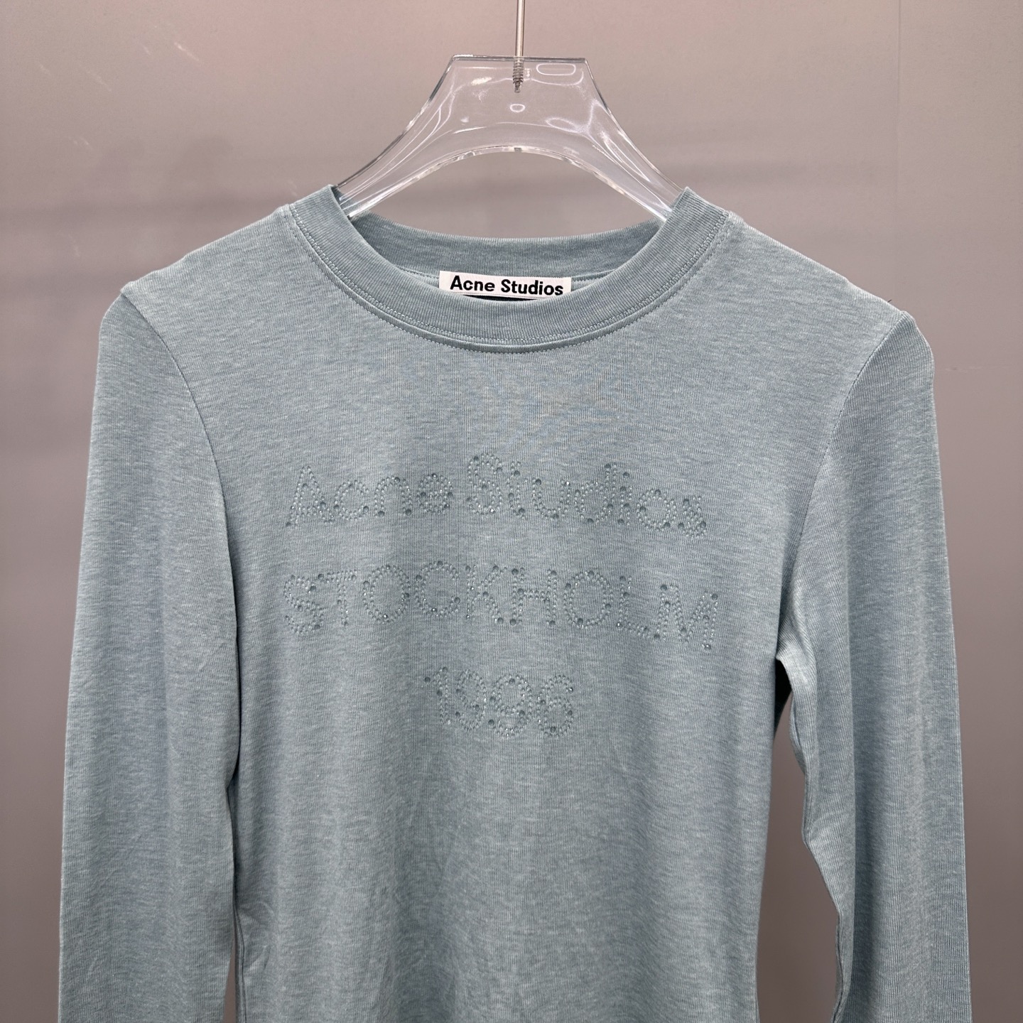 Acne ｜ 新款长袖打底，成衣洗水烫钻工艺，莱赛尔混纺面料，休闲时尚，尺码sml