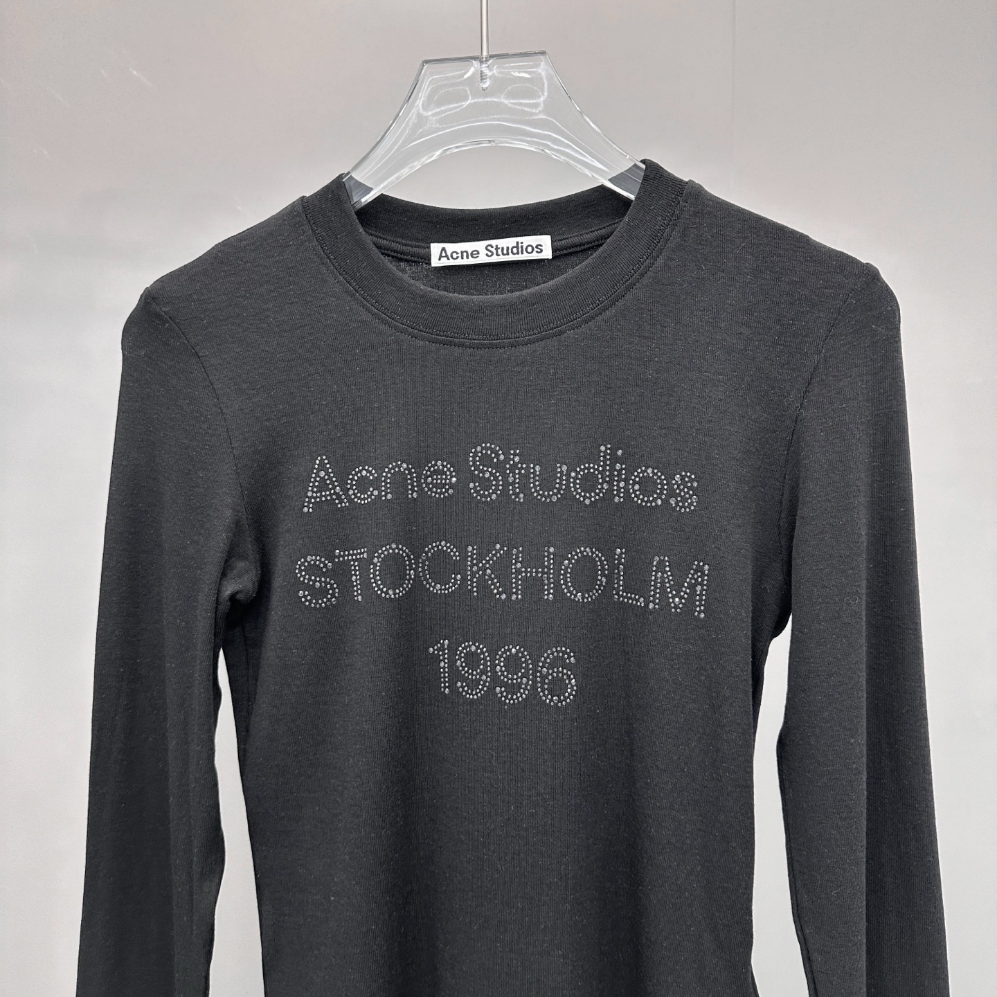 Acne ｜ 新款长袖打底，成衣洗水烫钻工艺，莱赛尔混纺面料，休闲时尚，尺码sml