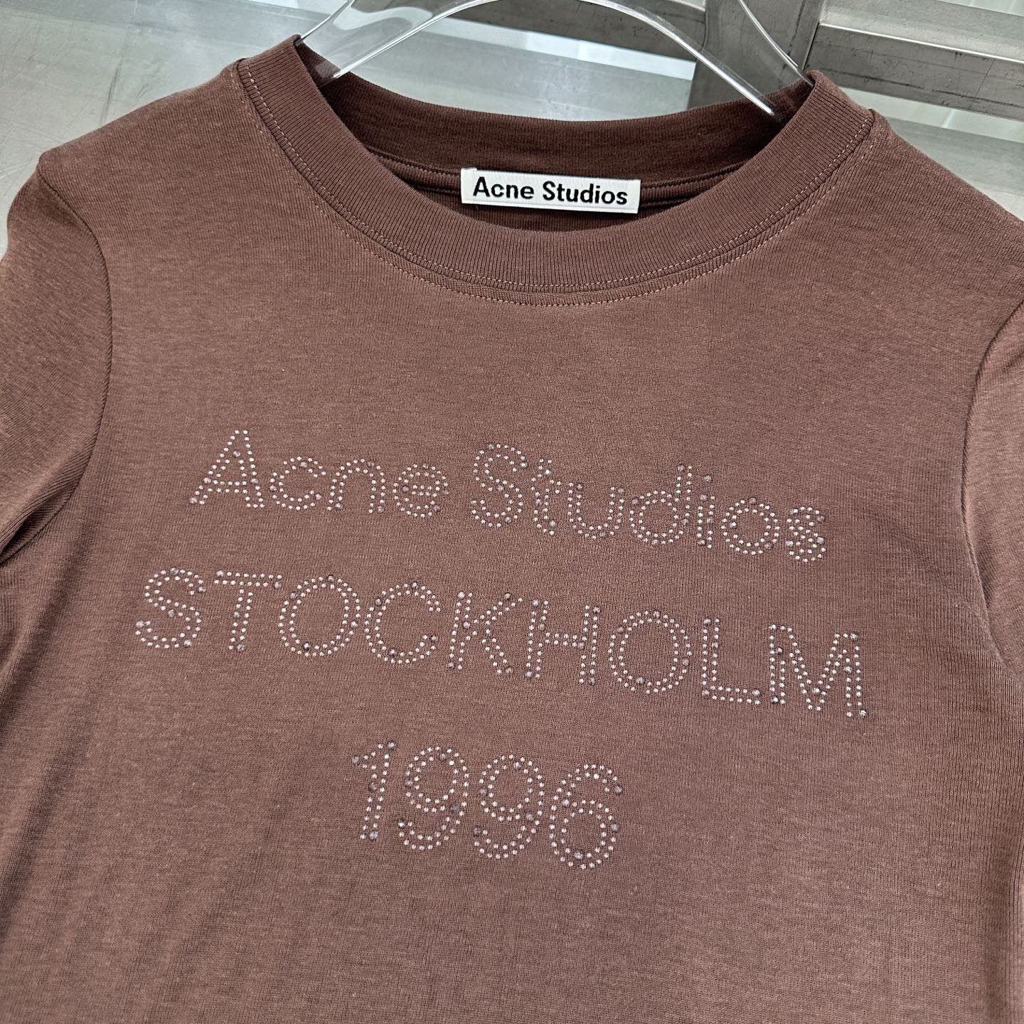 Acne ｜ 新款长袖打底，成衣洗水烫钻工艺，莱赛尔混纺面料，休闲时尚，尺码sml