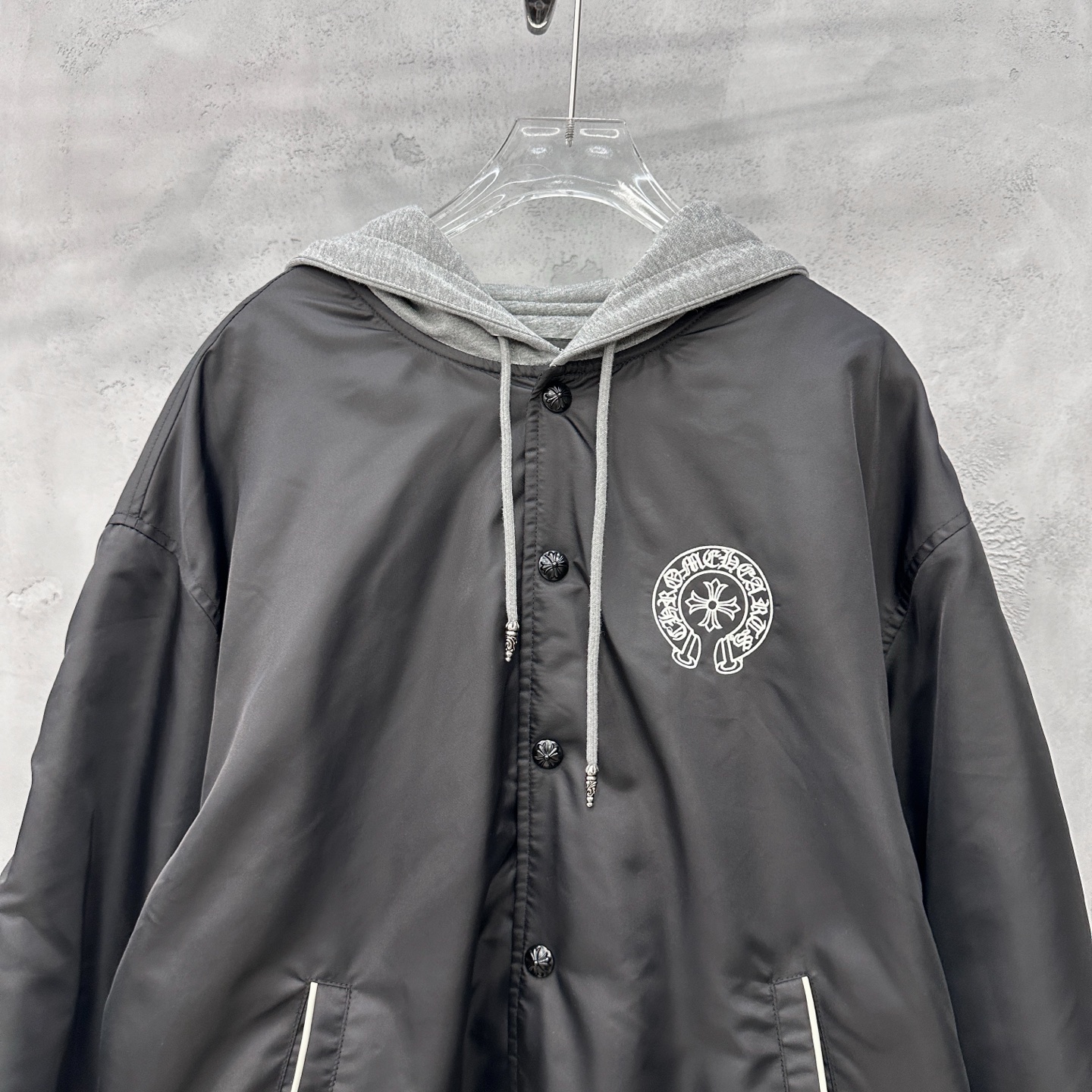Chrome Hearts new baseball jacket with classic embroidery, unisex sizes S/M/L.-Big cat