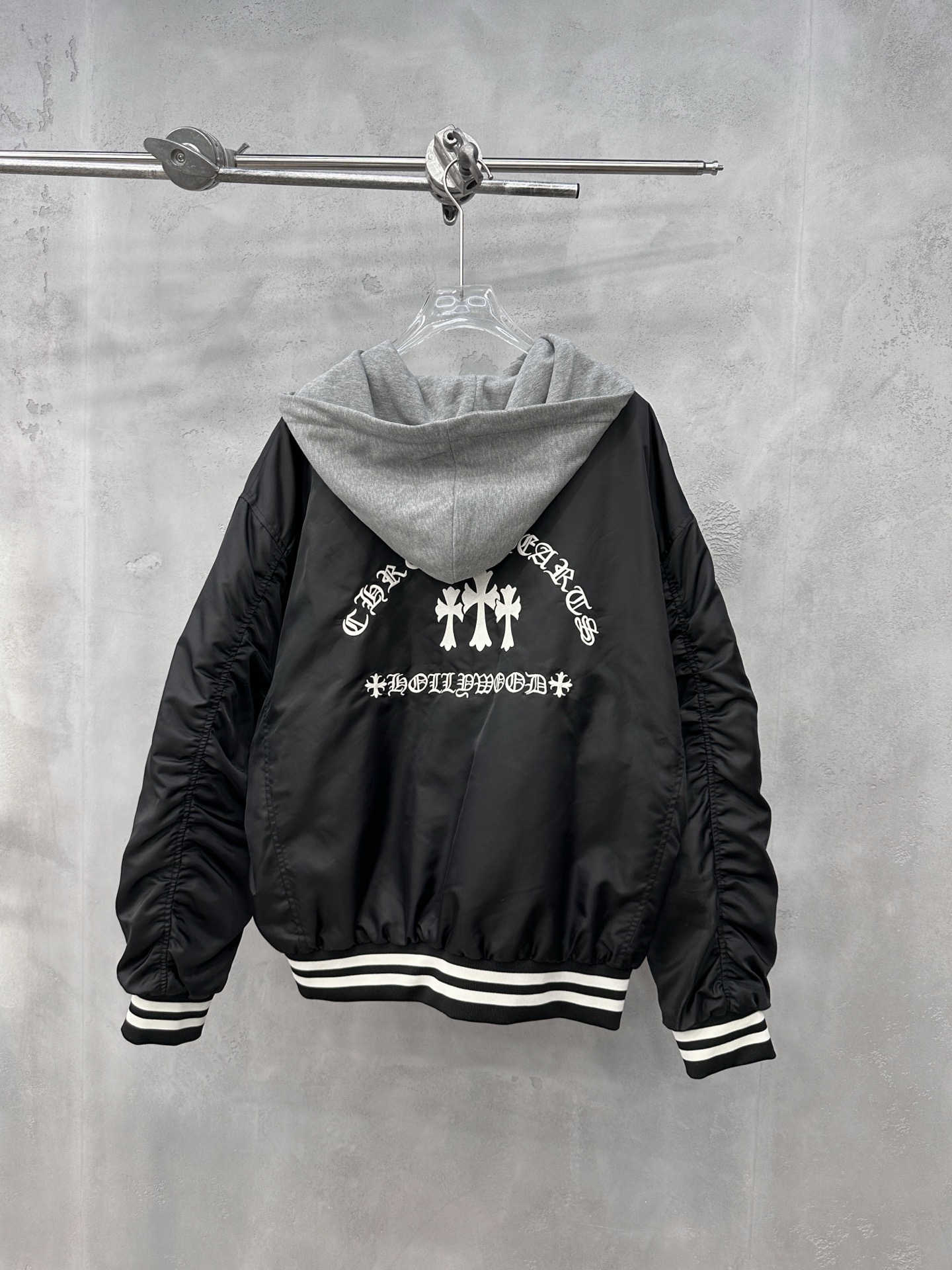 Chrome Hearts new baseball jacket with classic embroidery, unisex sizes S/M/L.-Big cat