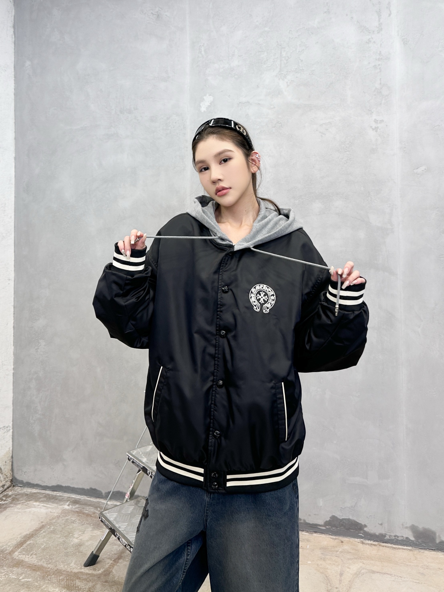 克罗心 ｜ 新款棉服外套，经典刺绣标，棒球服假两件棉服款式，男女同款，尺码sml