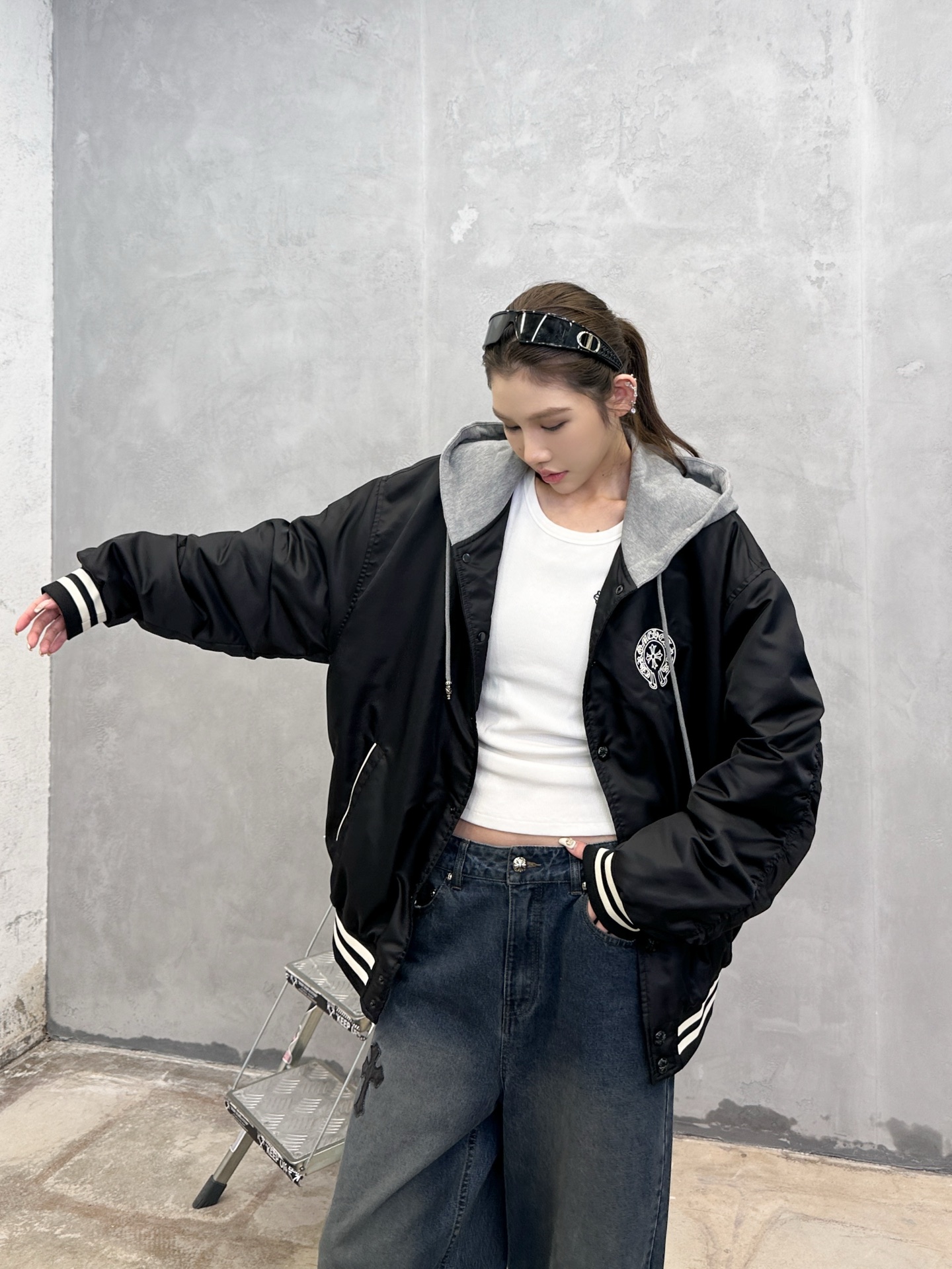 克罗心 ｜ 新款棉服外套，经典刺绣标，棒球服假两件棉服款式，男女同款，尺码sml