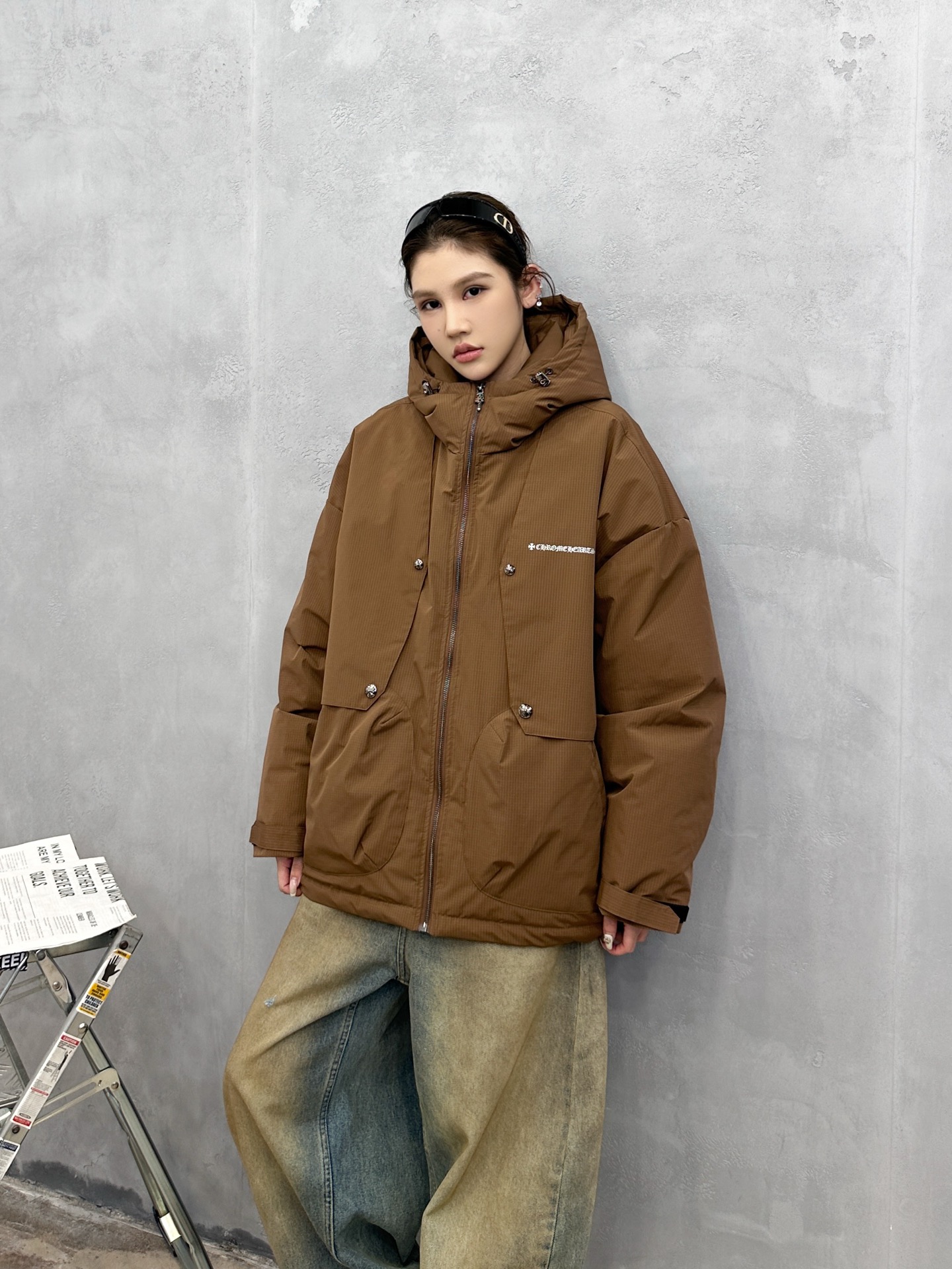 克罗心 ｜ 新款羽绒服，经典刺绣标，结构款90鹅绒填充，休闲时尚，男女同款，尺码sml