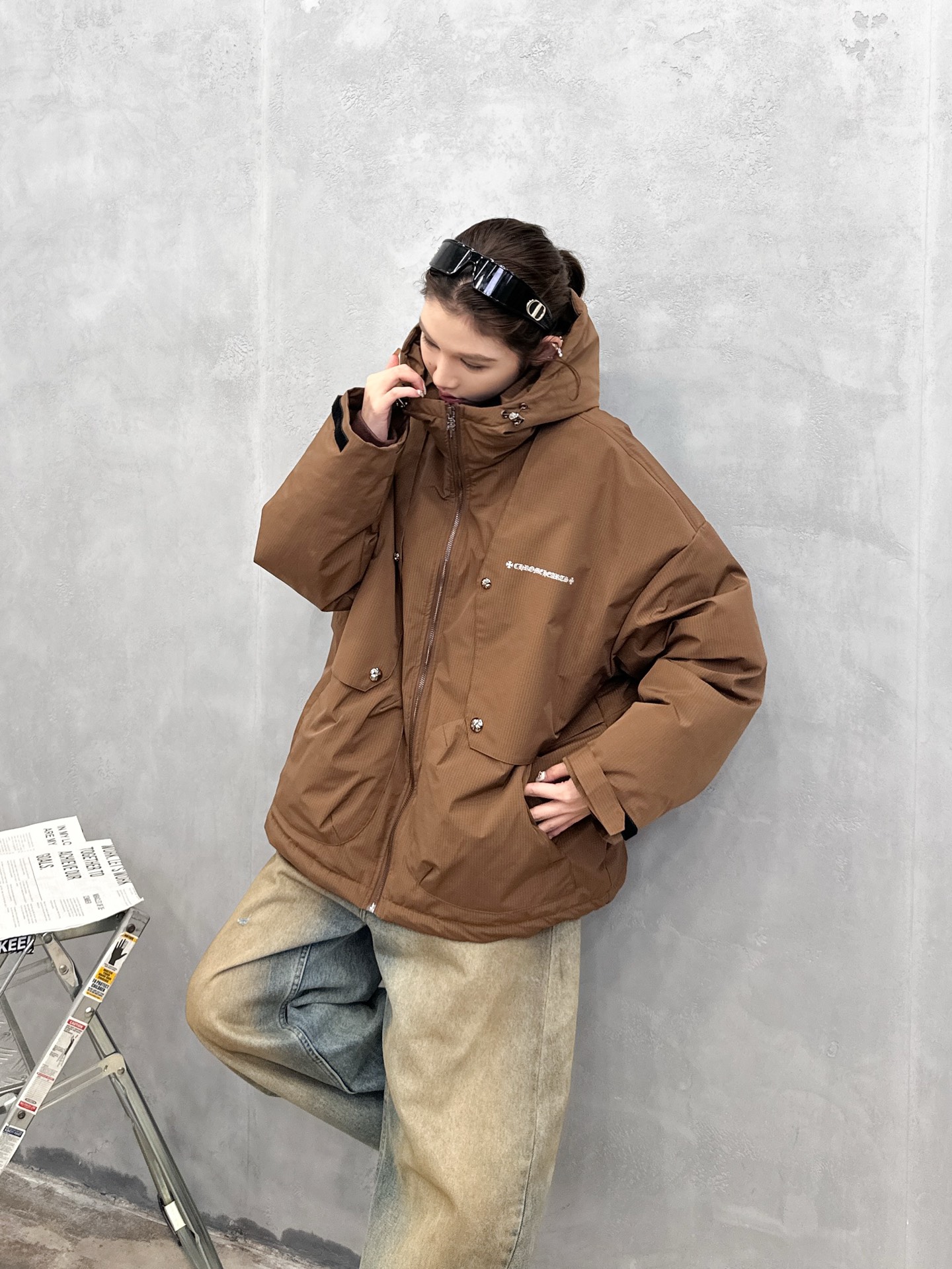 克罗心 ｜ 新款羽绒服，经典刺绣标，结构款90鹅绒填充，休闲时尚，男女同款，尺码sml