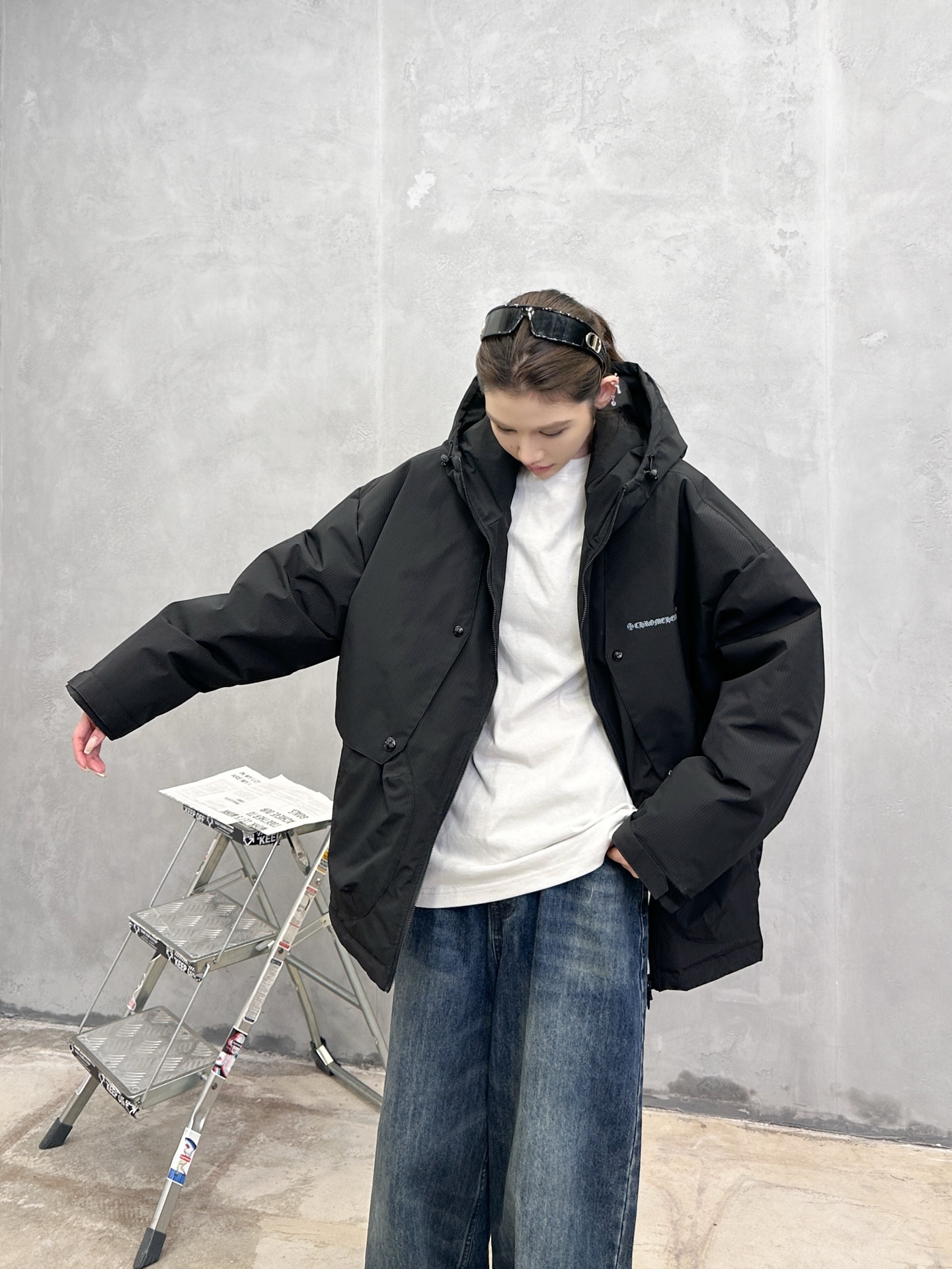 克罗心 ｜ 新款羽绒服，经典刺绣标，结构款90鹅绒填充，休闲时尚，男女同款，尺码sml