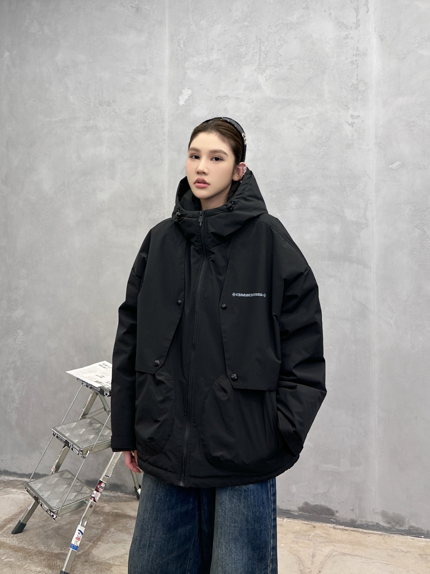 克罗心 ｜ 新款羽绒服，经典刺绣标，结构款90鹅绒填充，休闲时尚，男女同款，尺码sml