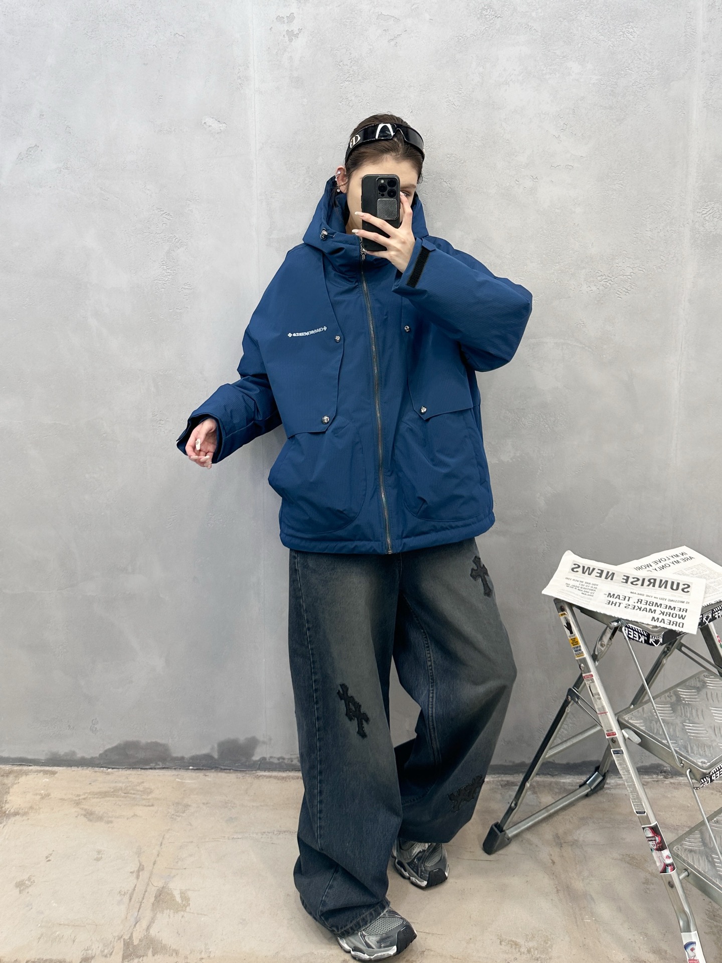 克罗心 ｜ 新款羽绒服，经典刺绣标，结构款90鹅绒填充，休闲时尚，男女同款，尺码sml