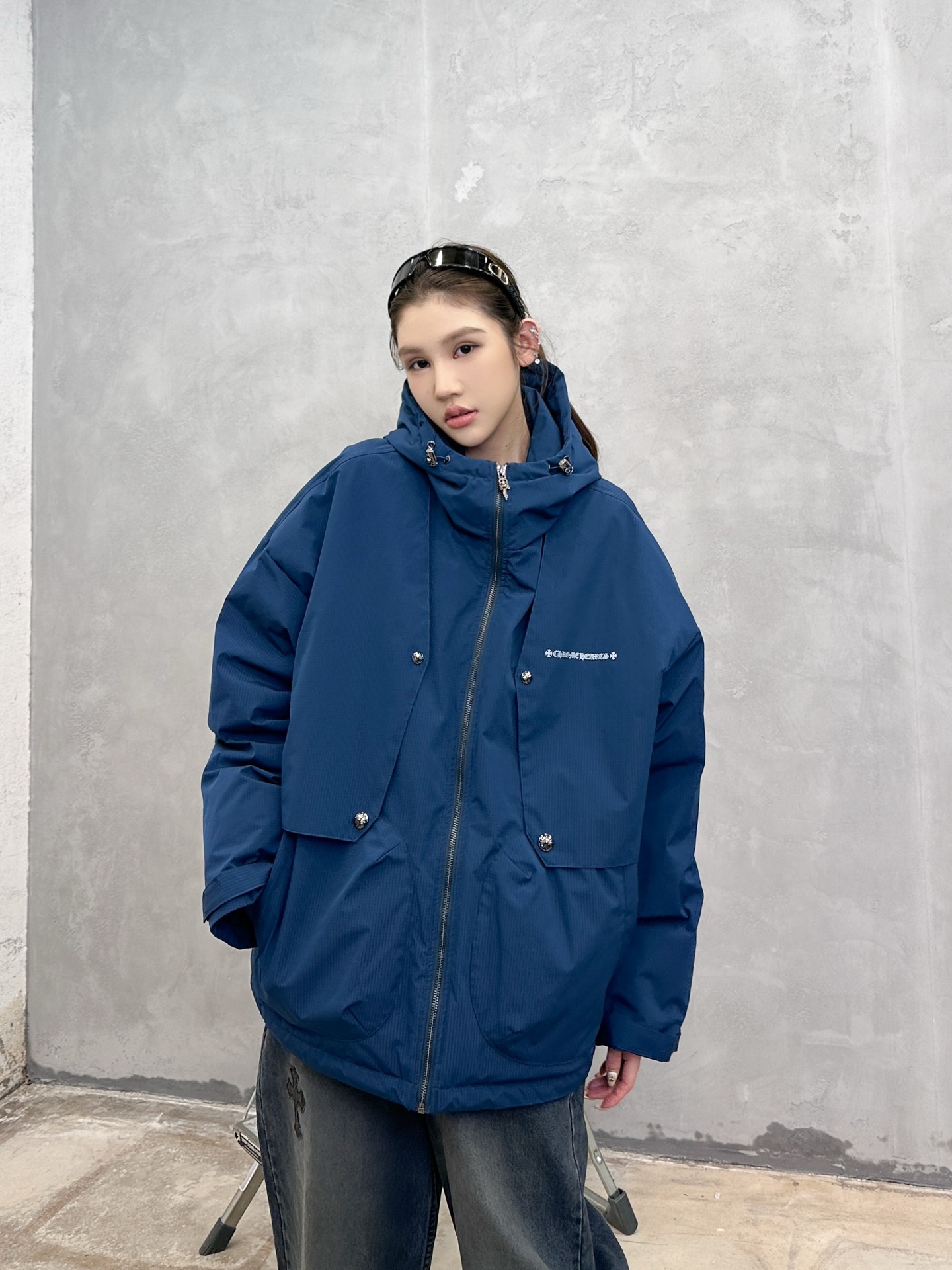 克罗心 ｜ 新款羽绒服，经典刺绣标，结构款90鹅绒填充，休闲时尚，男女同款，尺码sml