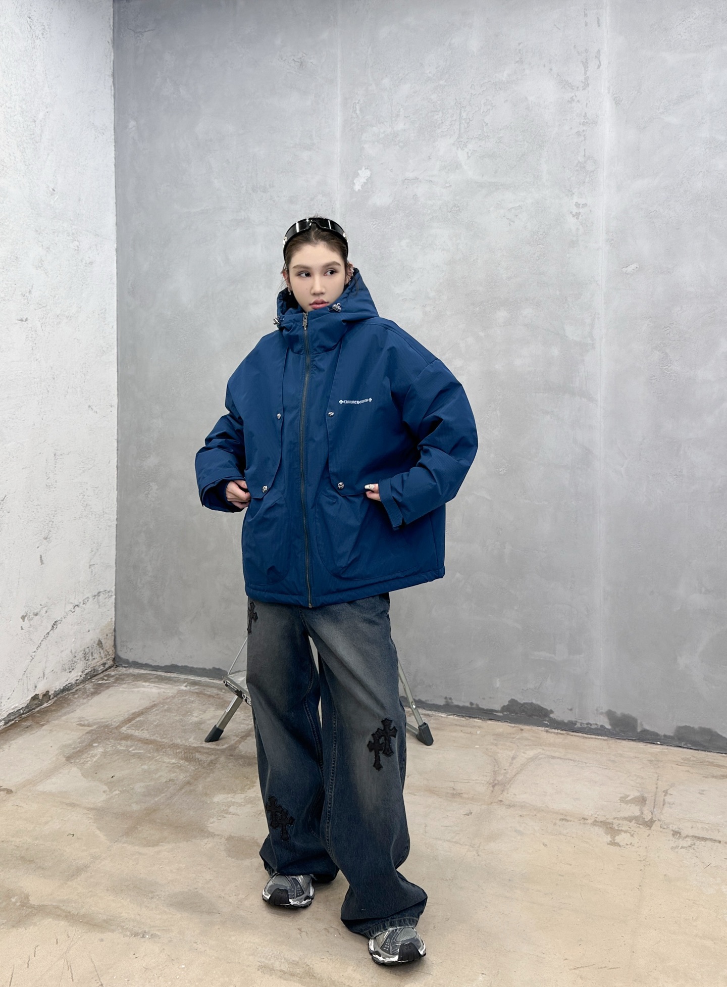 克罗心 ｜ 新款羽绒服，经典刺绣标，结构款90鹅绒填充，休闲时尚，男女同款，尺码sml