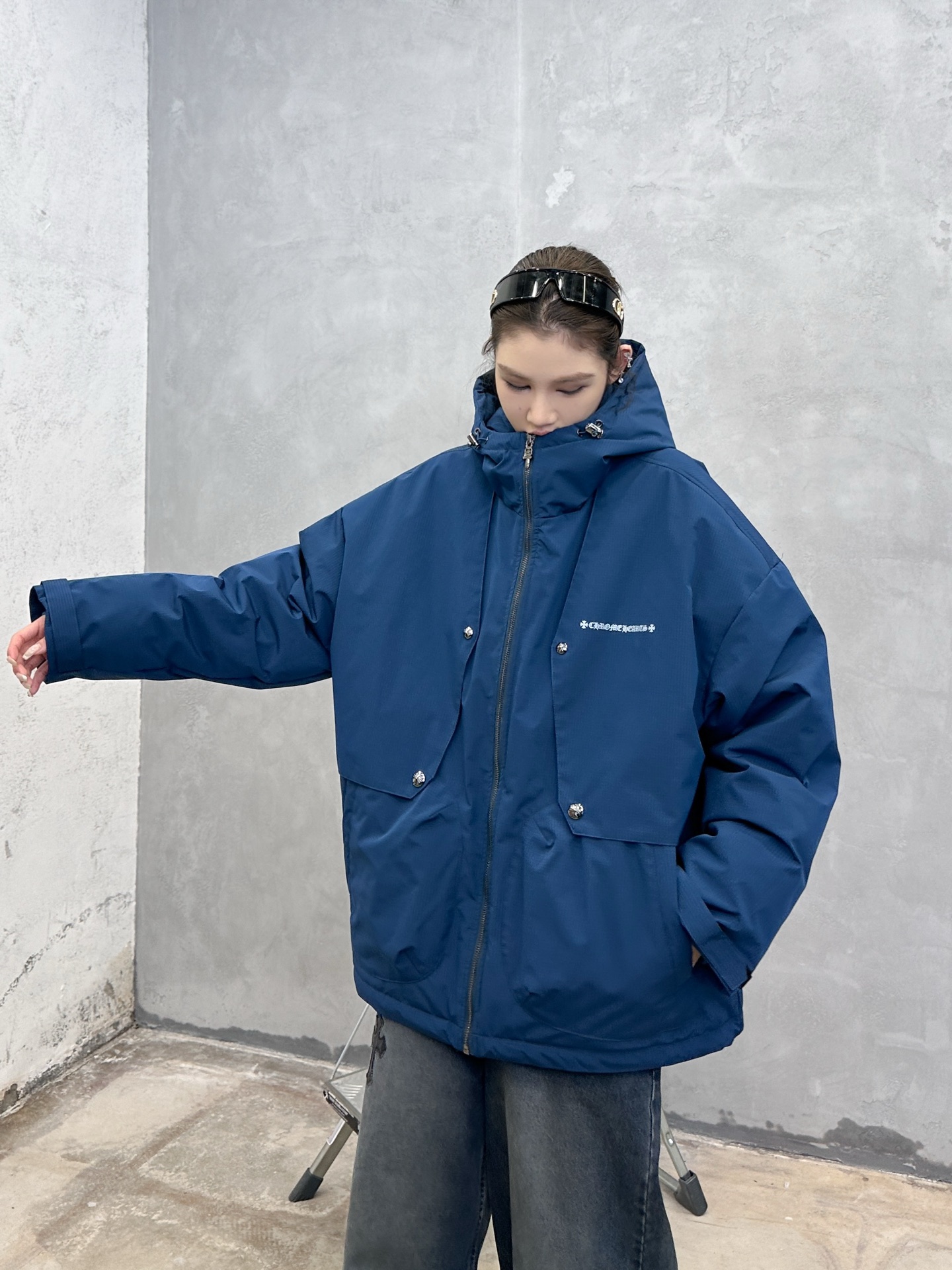 克罗心 ｜ 新款羽绒服，经典刺绣标，结构款90鹅绒填充，休闲时尚，男女同款，尺码sml