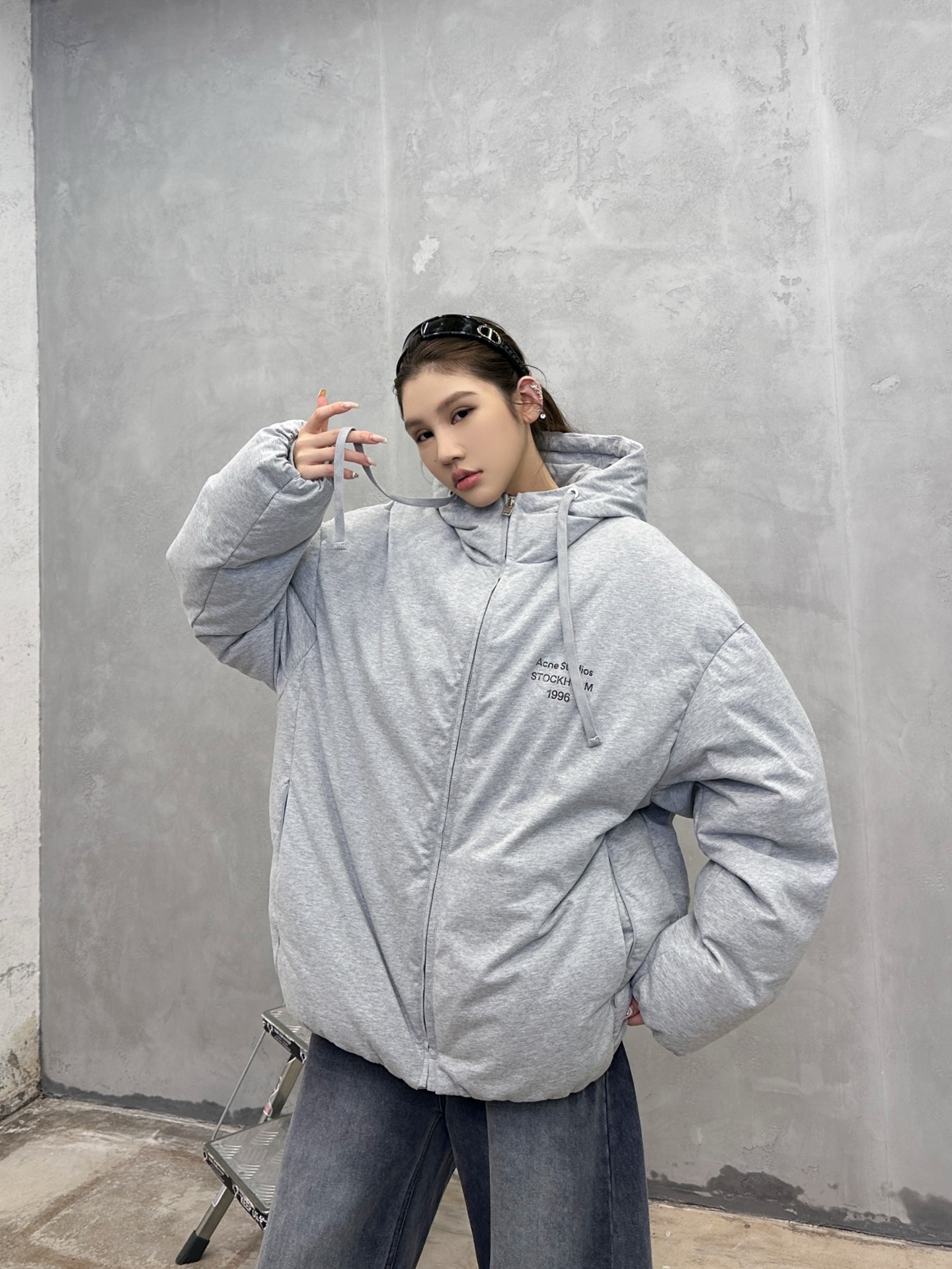 Acne ｜ 新款休闲羽绒服，成衣洗水印花工艺加90鹅绒填充，男女同款，尺码sml