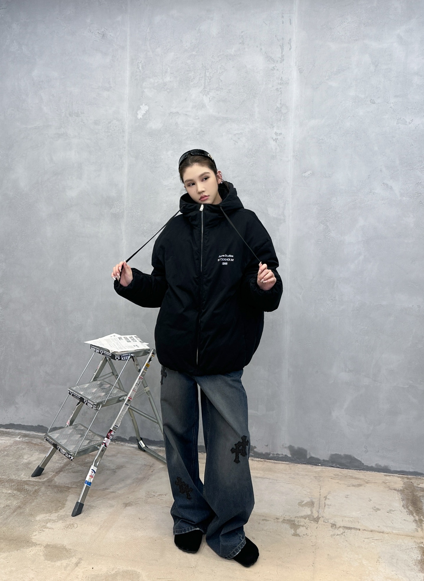 Acne ｜ 新款休闲羽绒服，成衣洗水印花工艺加90鹅绒填充，男女同款，尺码sml