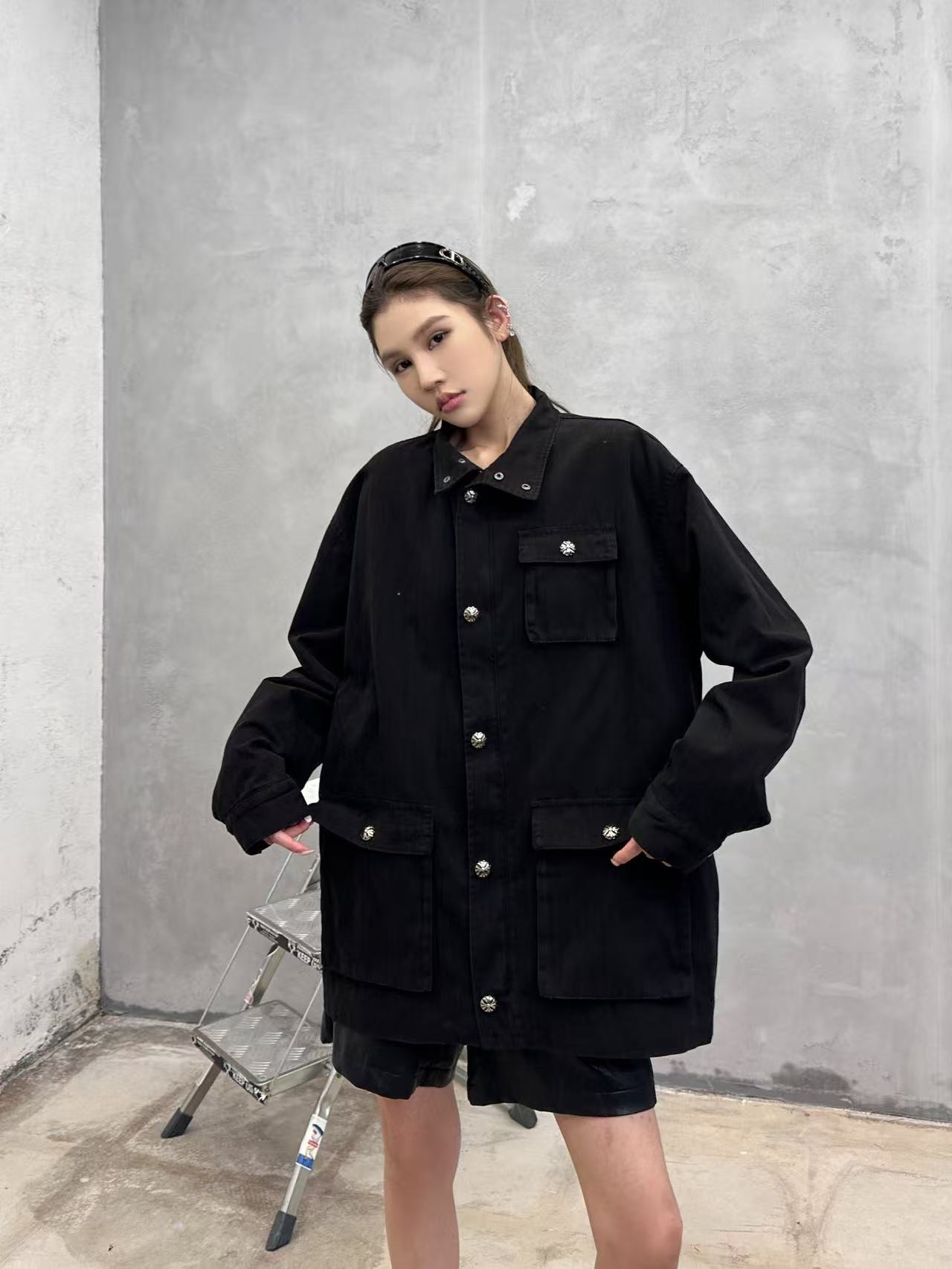 克罗心 ｜ 新款风衣外套，成衣洗水加品牌经典五金，进口高密卡其布，男女同款，尺码sml