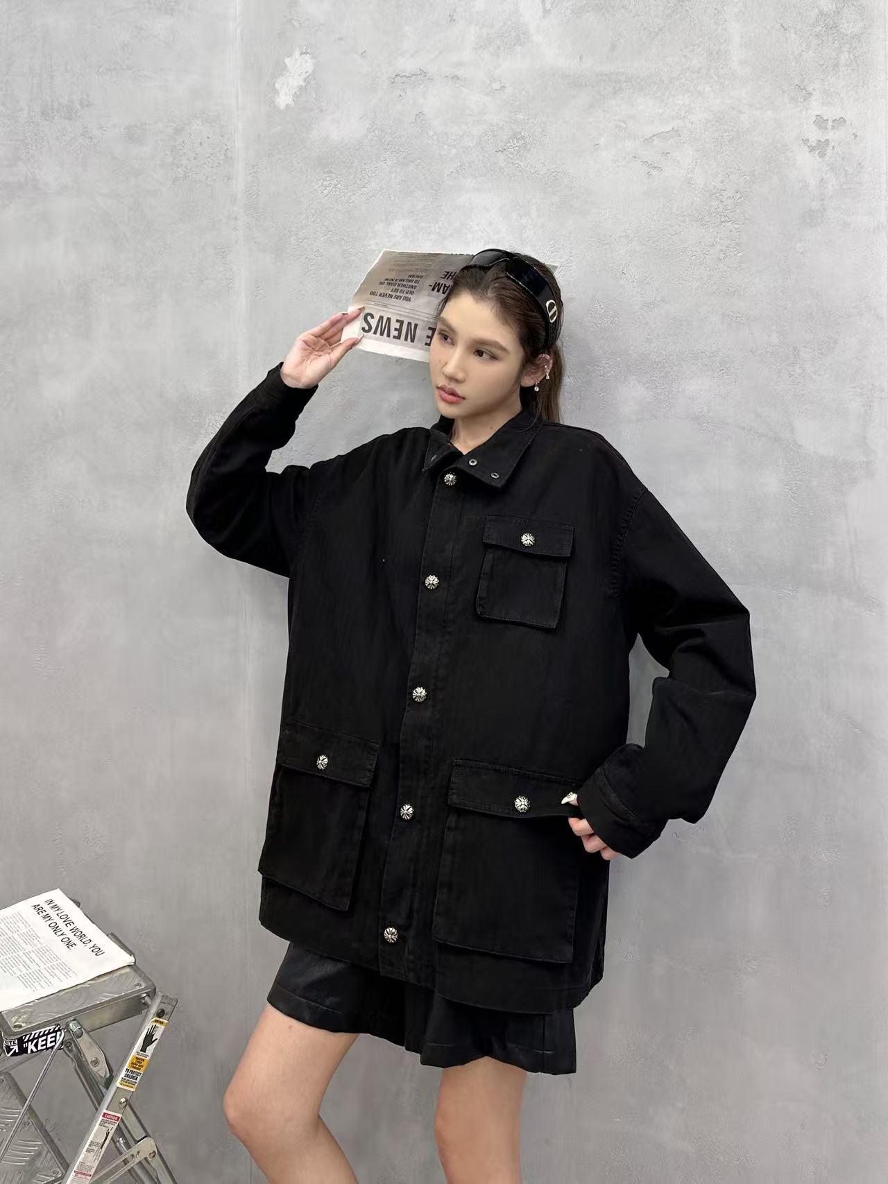 克罗心 ｜ 新款风衣外套，成衣洗水加品牌经典五金，进口高密卡其布，男女同款，尺码sml