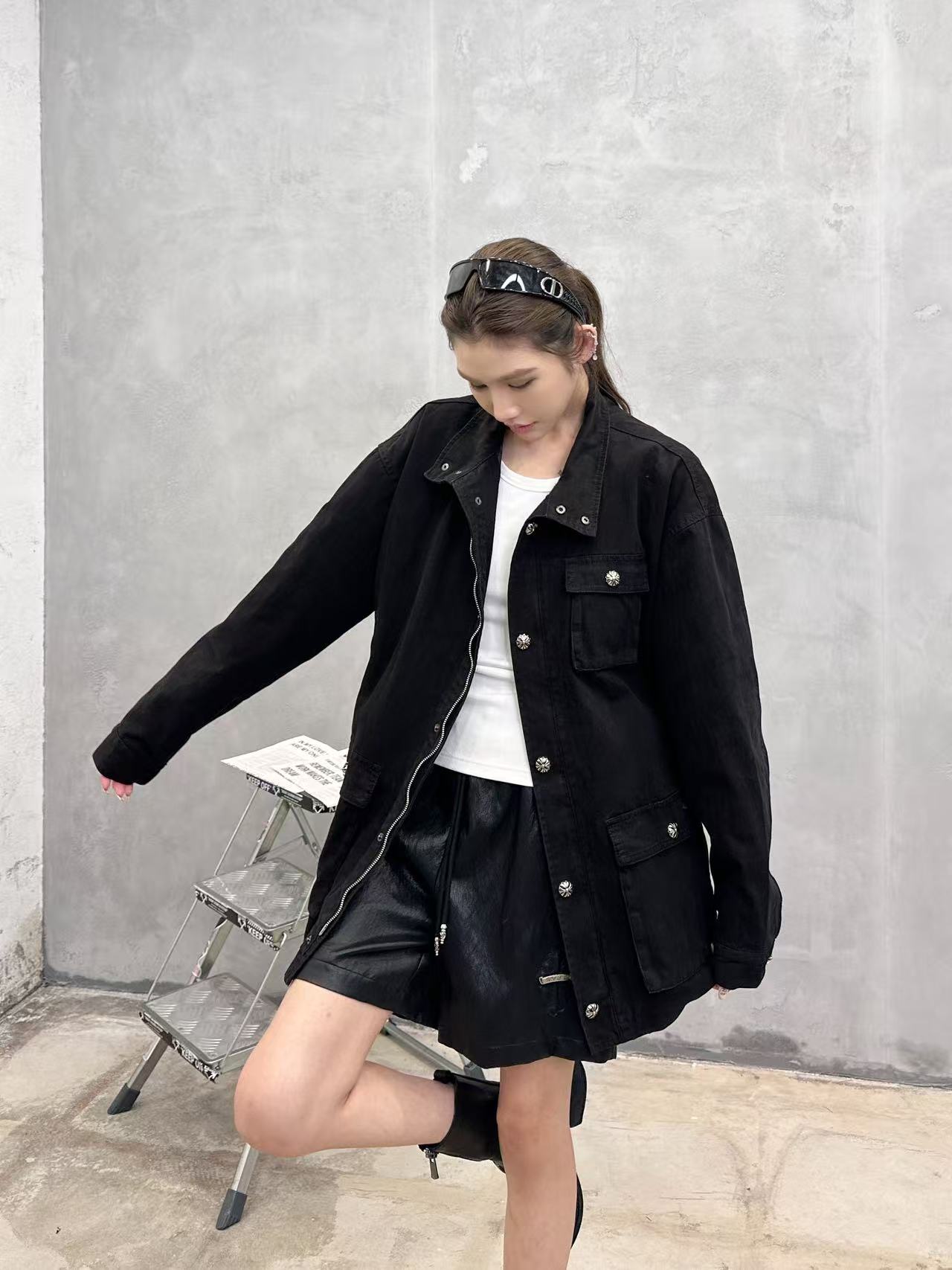 克罗心 ｜ 新款风衣外套，成衣洗水加品牌经典五金，进口高密卡其布，男女同款，尺码sml