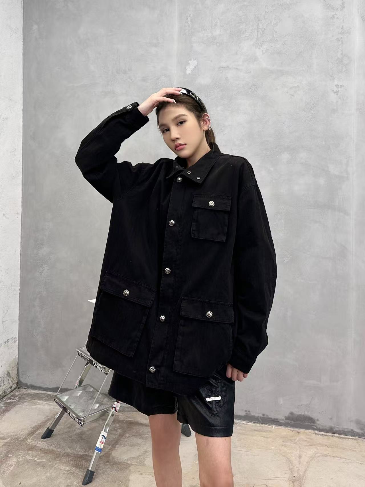 克罗心 ｜ 新款风衣外套，成衣洗水加品牌经典五金，进口高密卡其布，男女同款，尺码sml