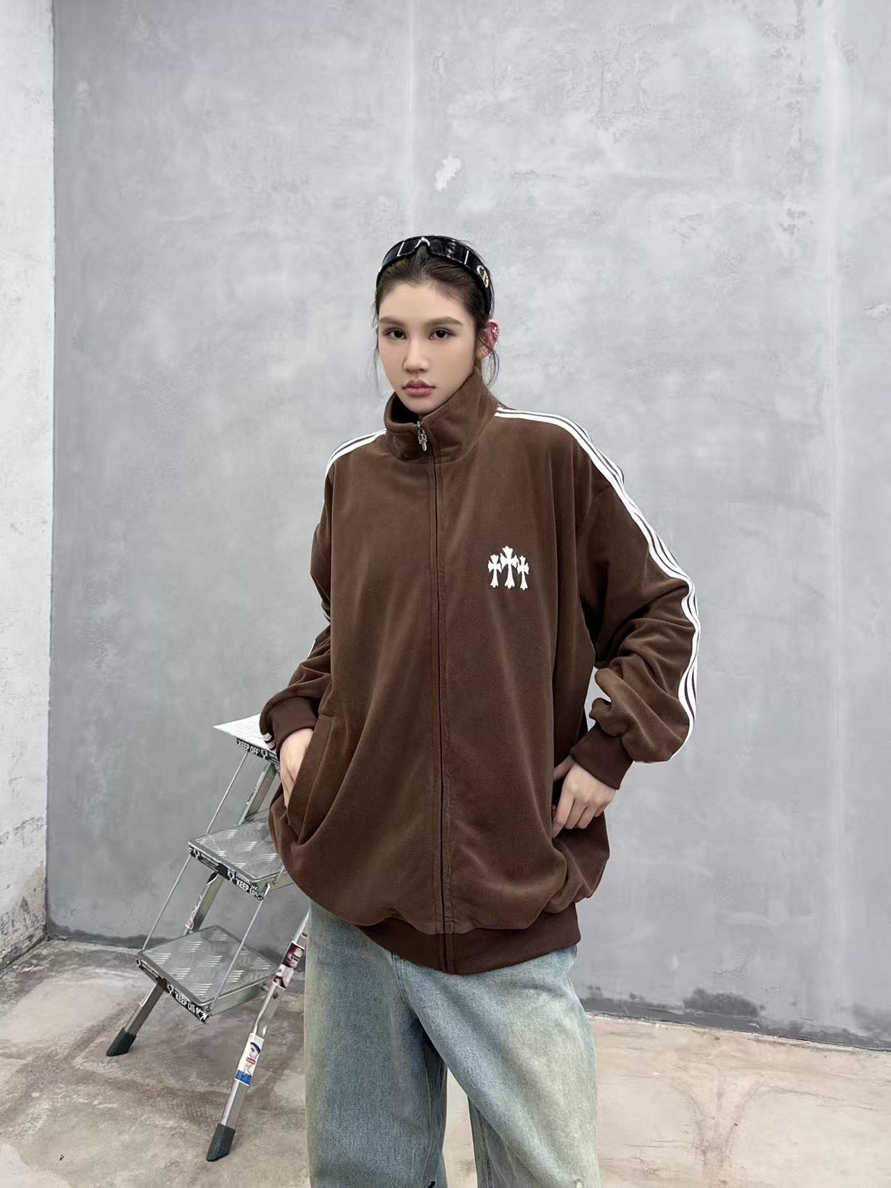 克罗心 ｜ 新款休闲开衫上衣，经典刺绣标加手工车侧杠工艺，高密保暖摇粒绒面料，男女同款，尺码sml