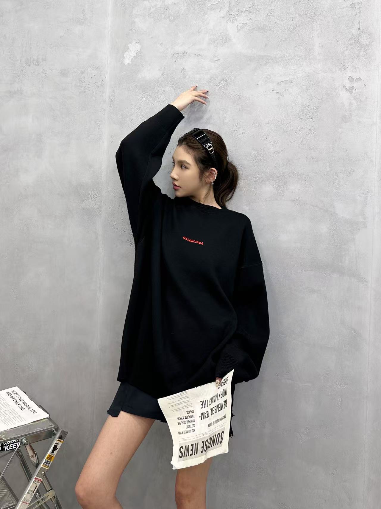 巴黎 ｜ 新款羊毛上衣，经典刺绣标，羊毛混纺纱线，休闲时尚，男女同款，尺码sml