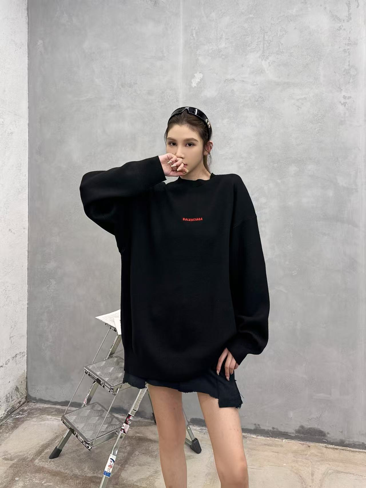 巴黎 ｜ 新款羊毛上衣，经典刺绣标，羊毛混纺纱线，休闲时尚，男女同款，尺码sml