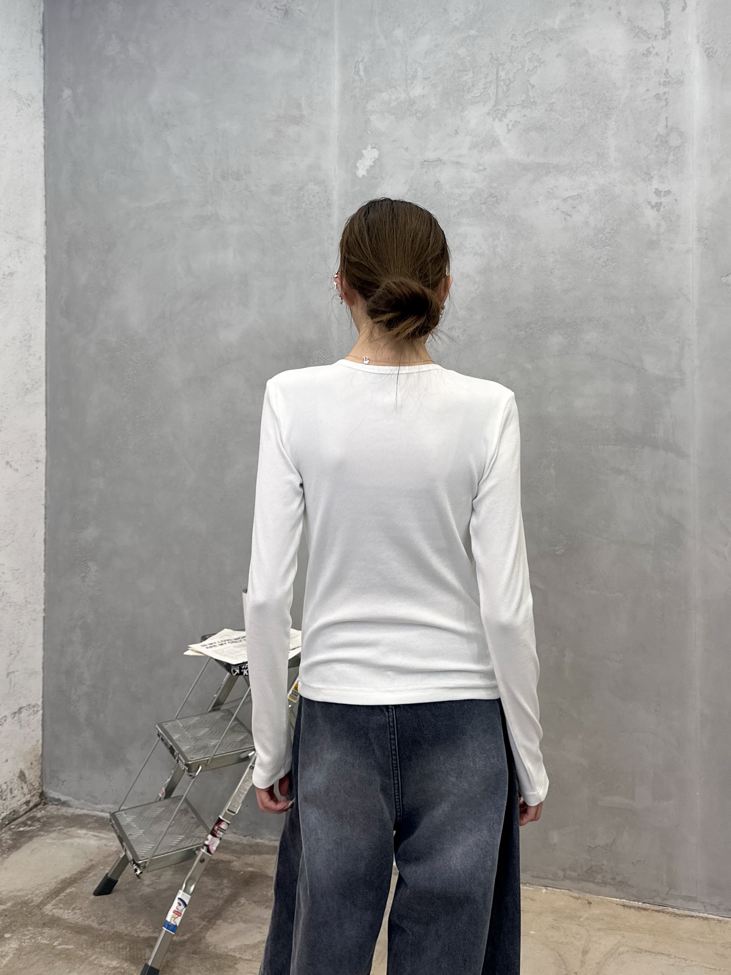 大王 ｜ 新款长袖打底，成衣洗水烫钻工艺，休闲时尚，尺码sml