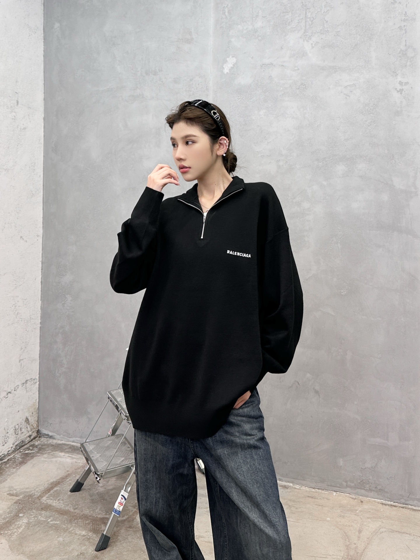 巴黎 ｜ 新款羊毛上衣，经典刺绣标，羊毛混纺纱线毛织，休闲时尚，男女同款，尺码sml