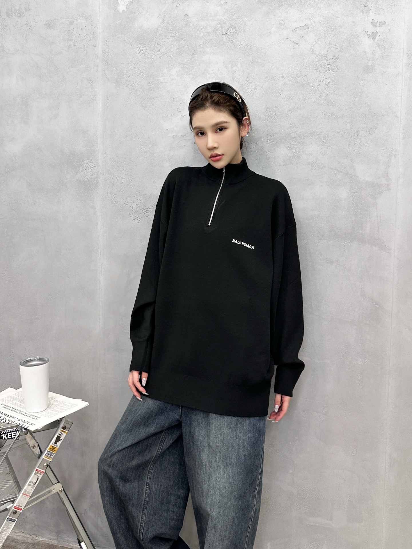 巴黎 ｜ 新款羊毛上衣，经典刺绣标，羊毛混纺纱线毛织，休闲时尚，男女同款，尺码sml