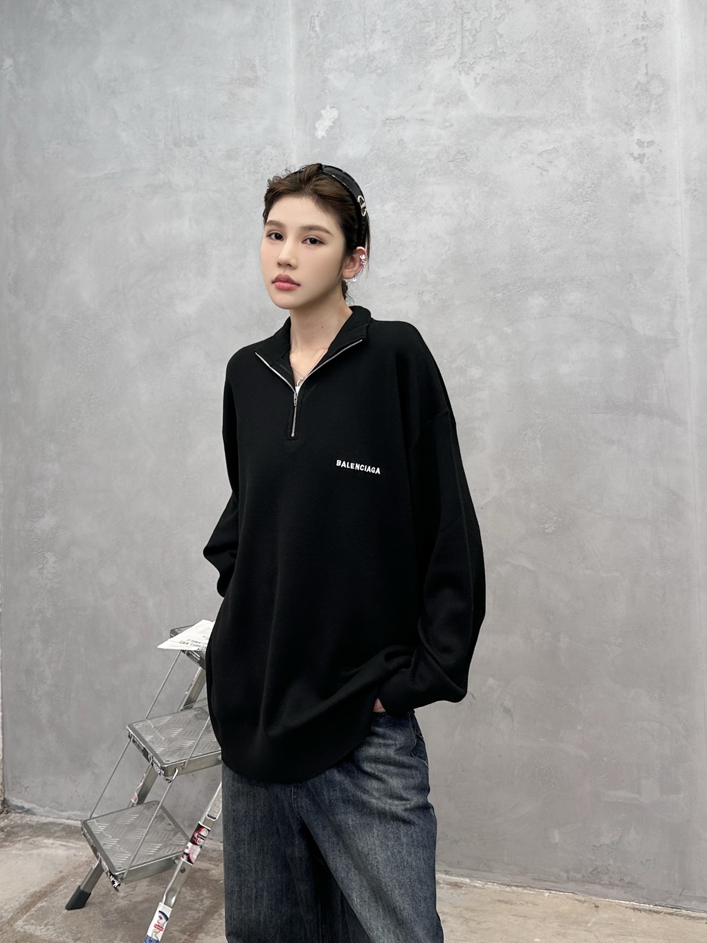 巴黎 ｜ 新款羊毛上衣，经典刺绣标，羊毛混纺纱线毛织，休闲时尚，男女同款，尺码sml