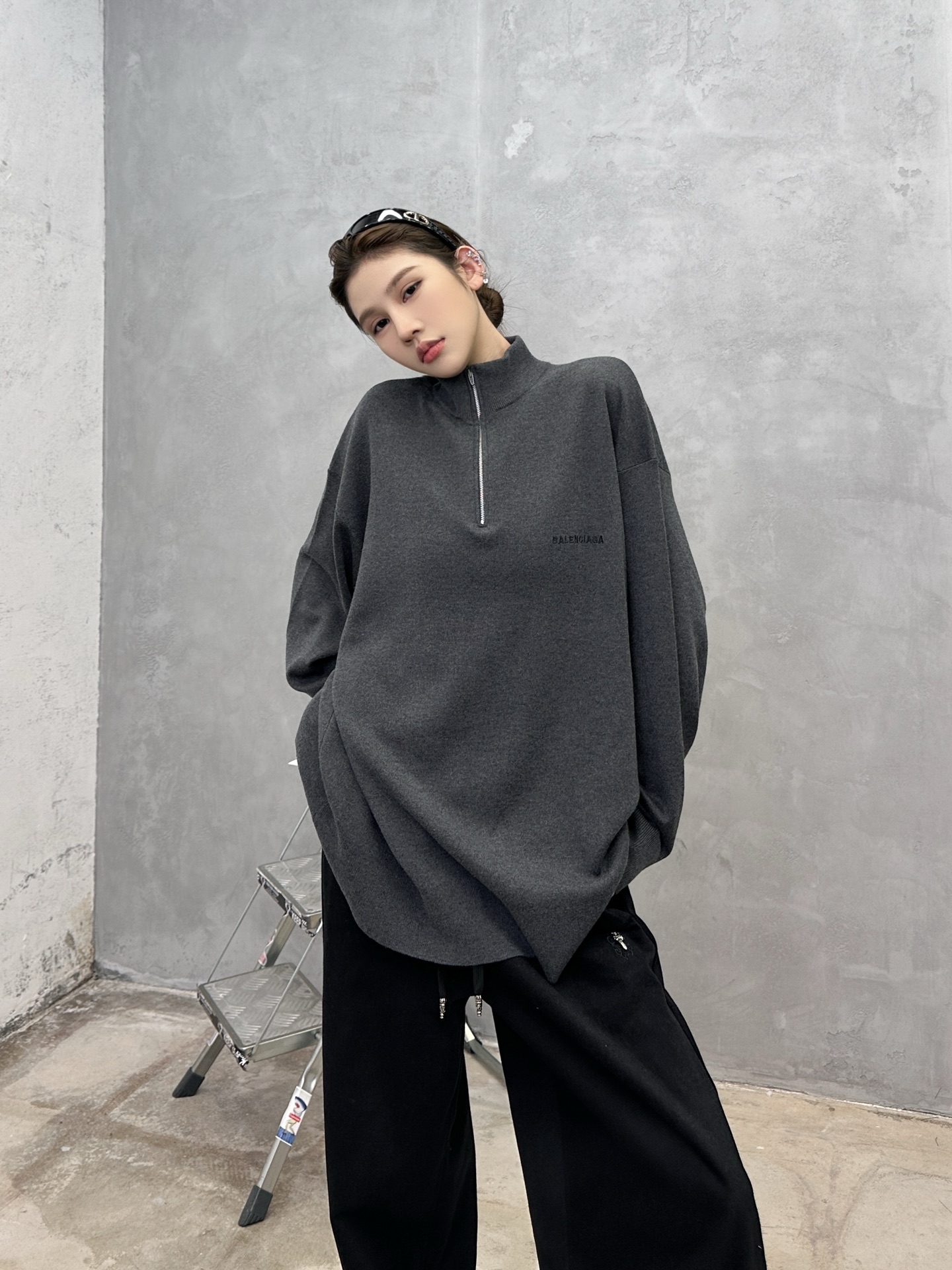 巴黎 ｜ 新款羊毛上衣，经典刺绣标，羊毛混纺纱线毛织，休闲时尚，男女同款，尺码sml