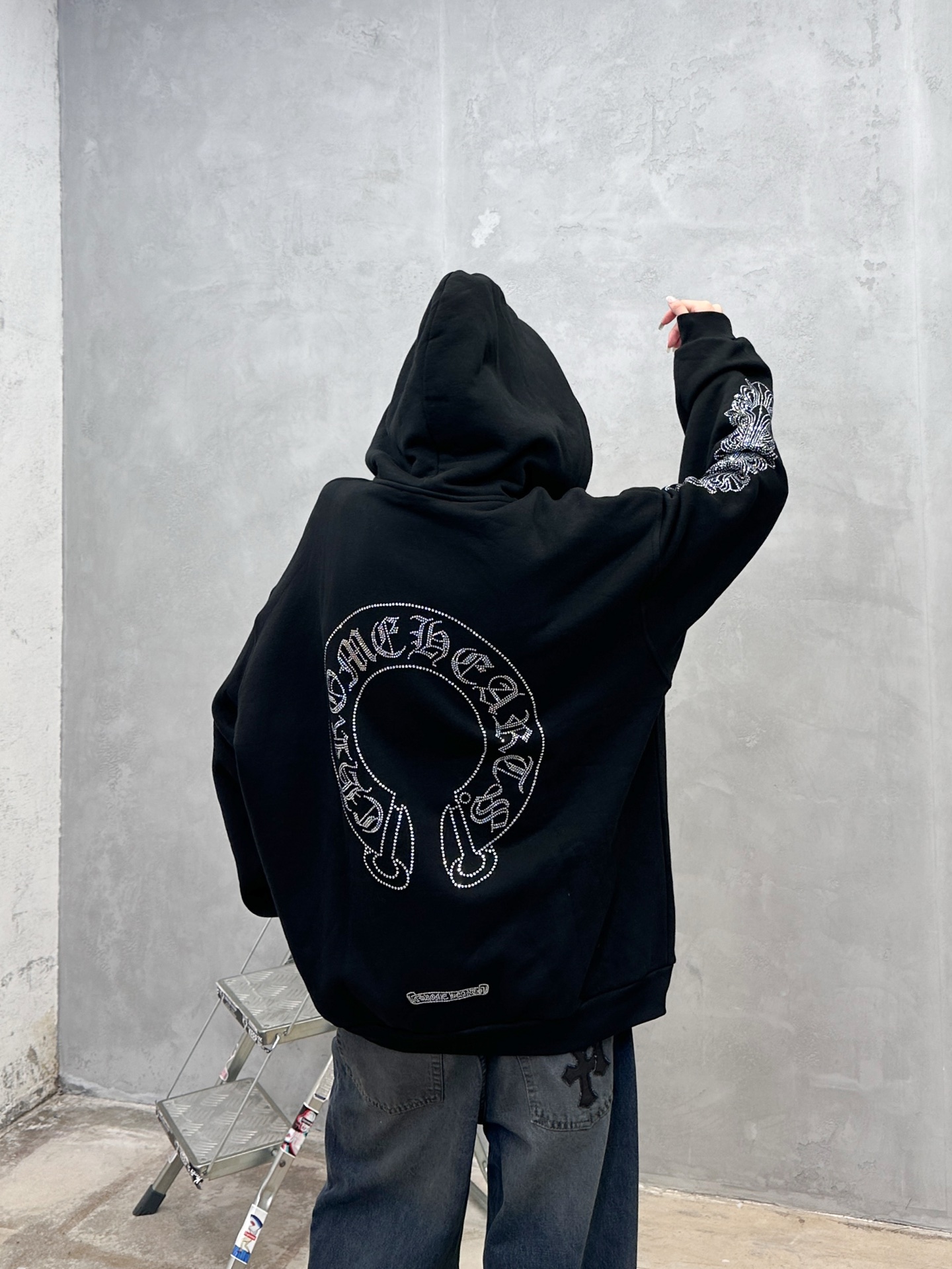 克罗心 ｜ 新款卫衣开衫，成衣洗水烫钻工艺，男女同款，尺码sml