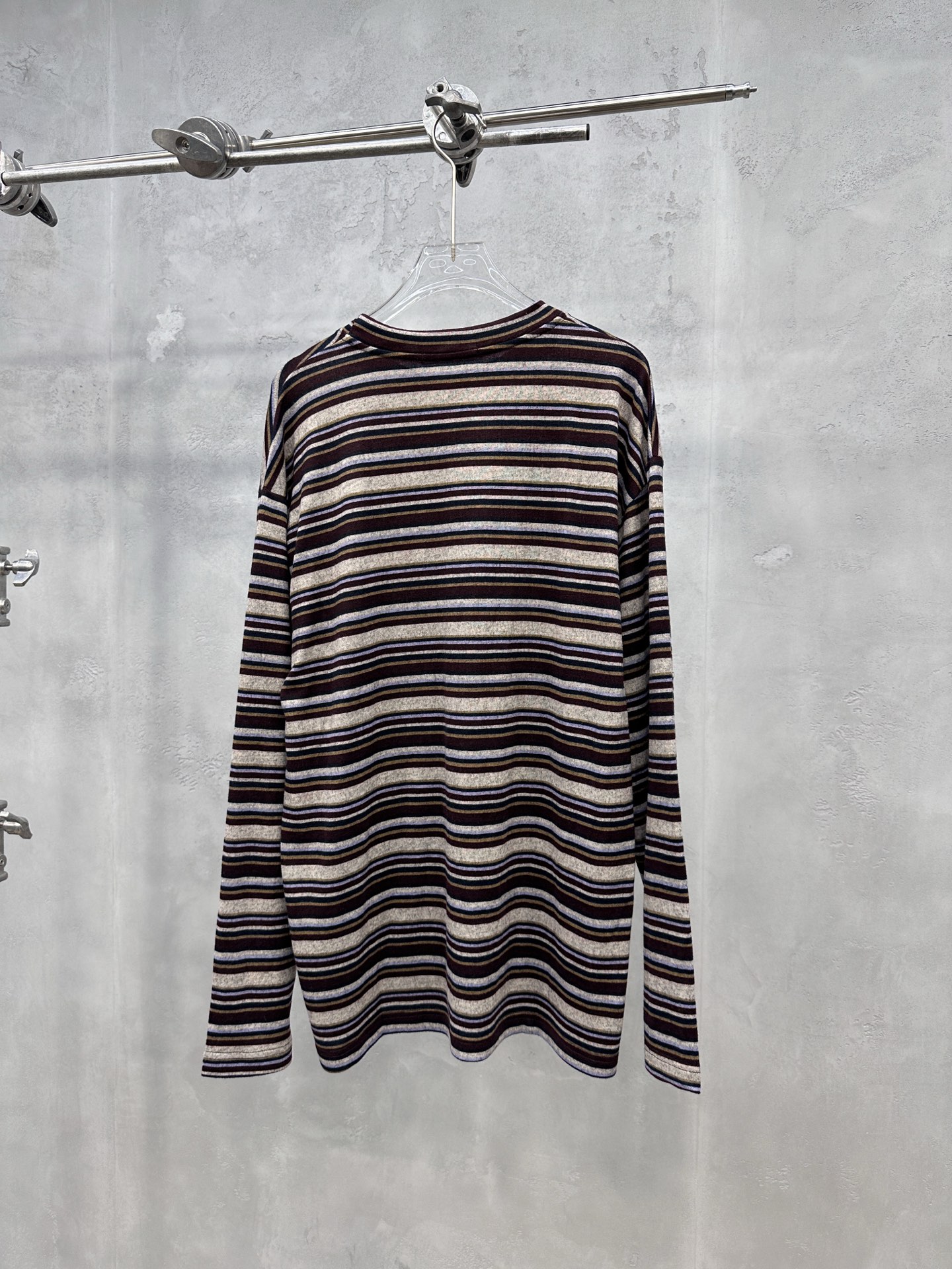 Acne ｜ 新款长袖t，成衣洗水印花工艺，特殊白色条纹织布面料，男女同款，尺码sml