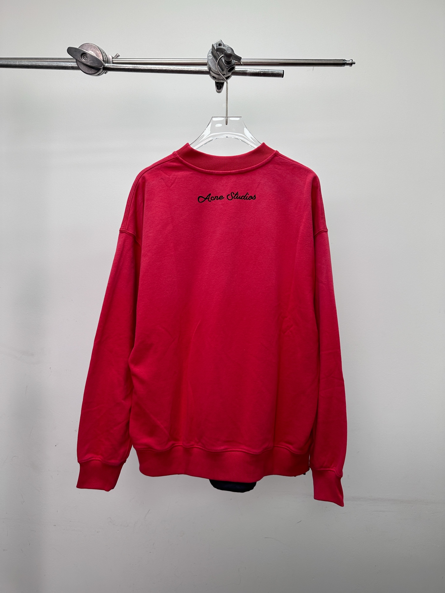 Acne ｜ 新款套头卫衣，成衣洗水炒色喷色工艺加前后印花，上下拼接假两件款式，男女同款，尺码sml