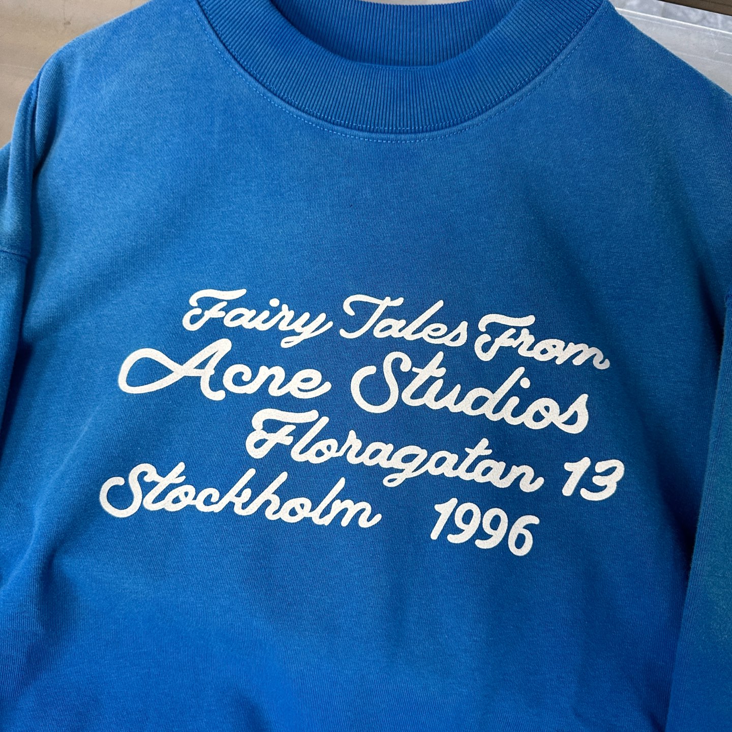 Acne ｜ 新款套头卫衣，成衣洗水炒色喷色工艺加前后印花，上下拼接假两件款式，男女同款，尺码sml