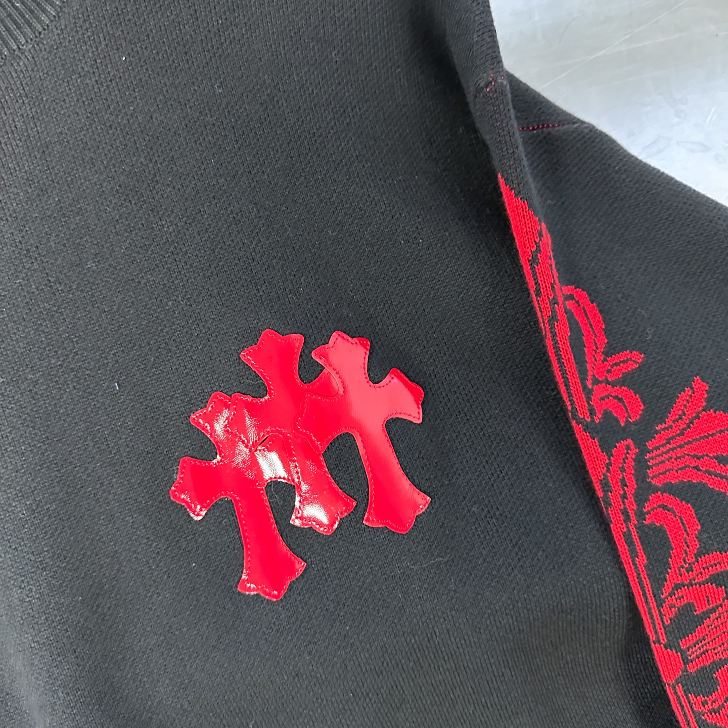 克罗心 ｜ 新款羊毛上衣，手工刺绣十字标，羊毛混纺提花图案，休闲时尚，男女同款，尺码sml