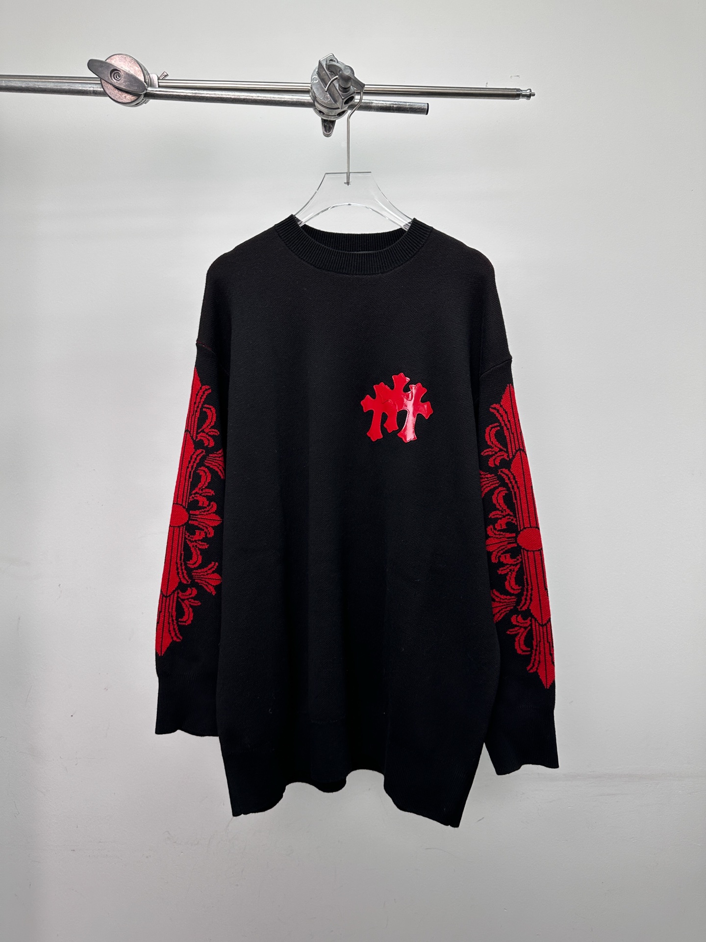 克罗心 ｜ 新款羊毛上衣，手工刺绣十字标，羊毛混纺提花图案，休闲时尚，男女同款，尺码sml