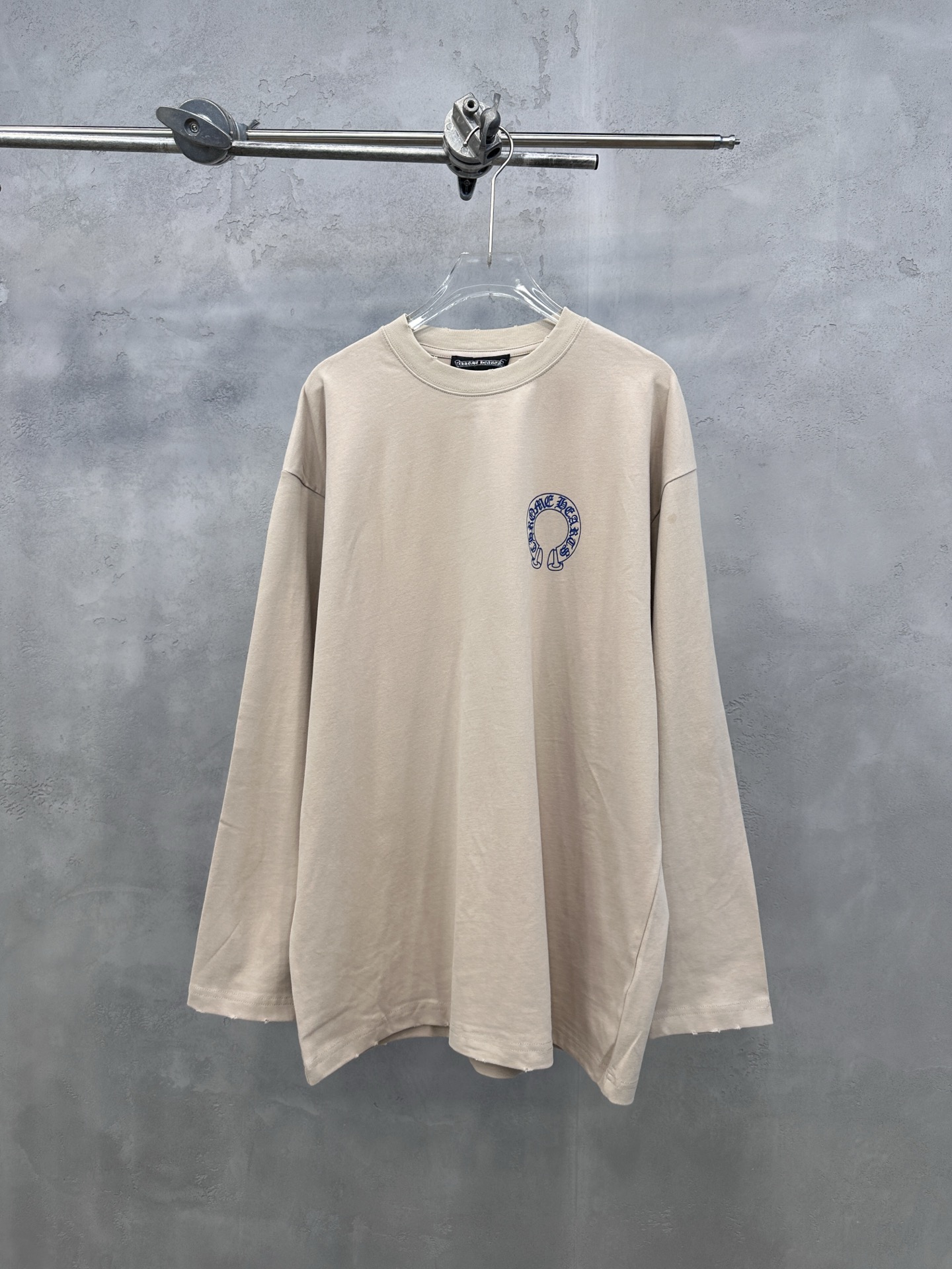 克罗心 ｜ 新款长袖t，成衣洗水吊磨工艺加多处印花，男女同款，尺码sml