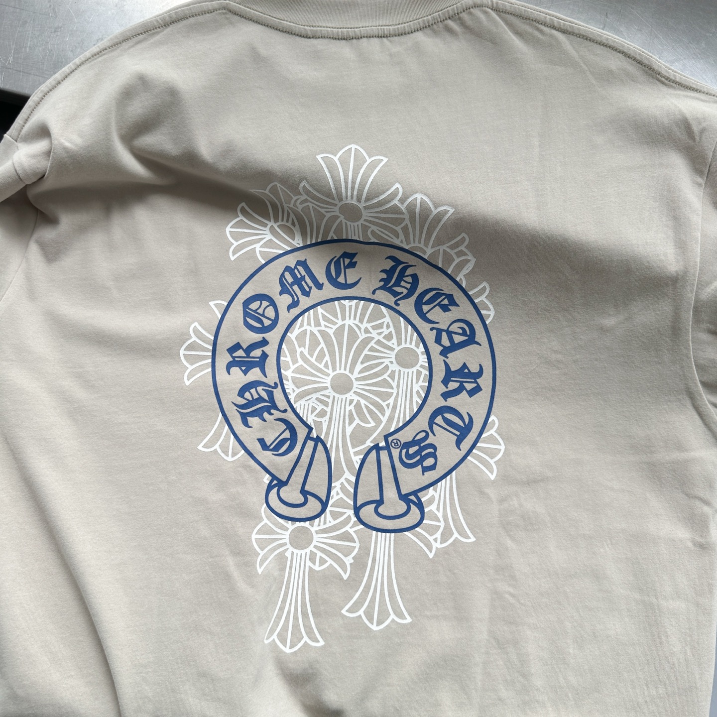 克罗心 ｜ 新款长袖t，成衣洗水吊磨工艺加多处印花，男女同款，尺码sml