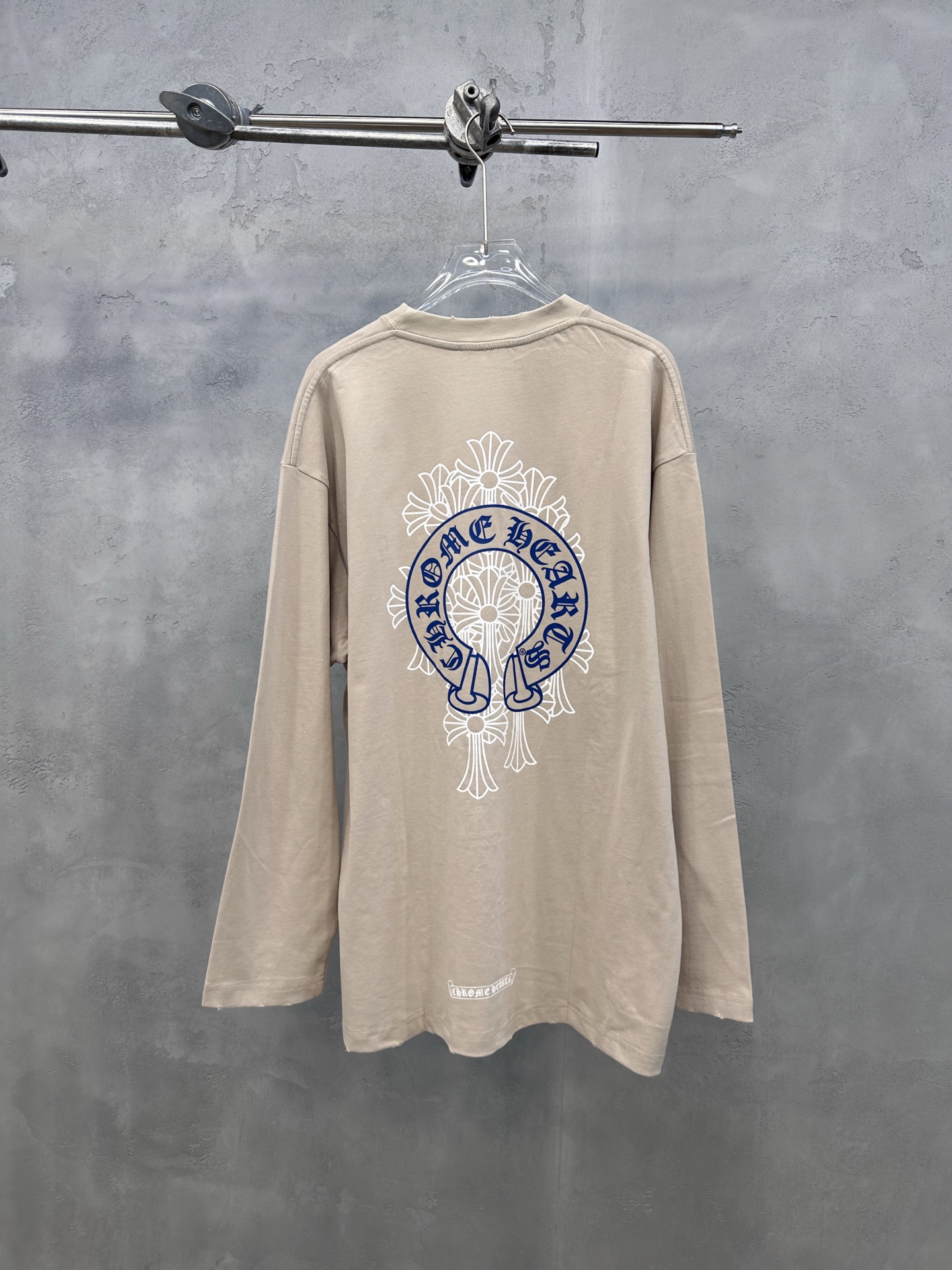 克罗心 ｜ 新款长袖t，成衣洗水吊磨工艺加多处印花，男女同款，尺码sml