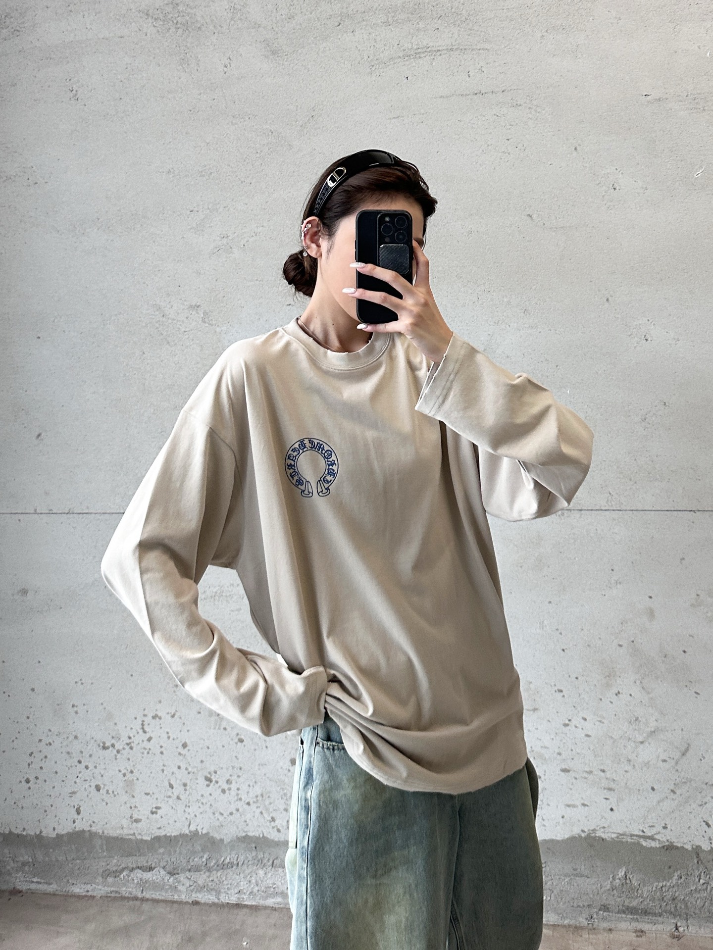 克罗心 ｜ 新款长袖t，成衣洗水吊磨工艺加多处印花，男女同款，尺码sml