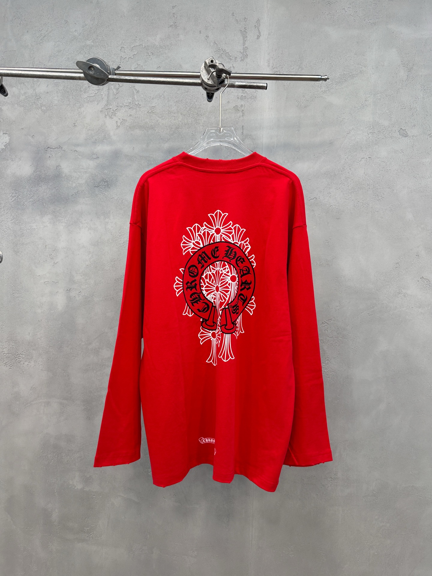 克罗心 ｜ 新款长袖t，成衣洗水吊磨工艺加多处印花，男女同款，尺码sml