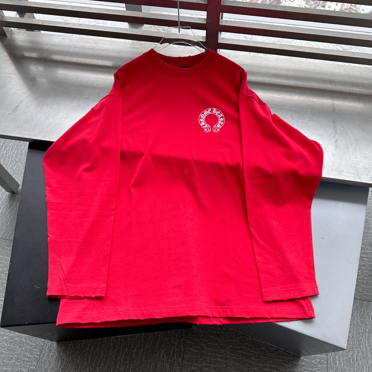 克罗心 ｜ 新款长袖t，成衣洗水吊磨工艺加多处印花，男女同款，尺码sml