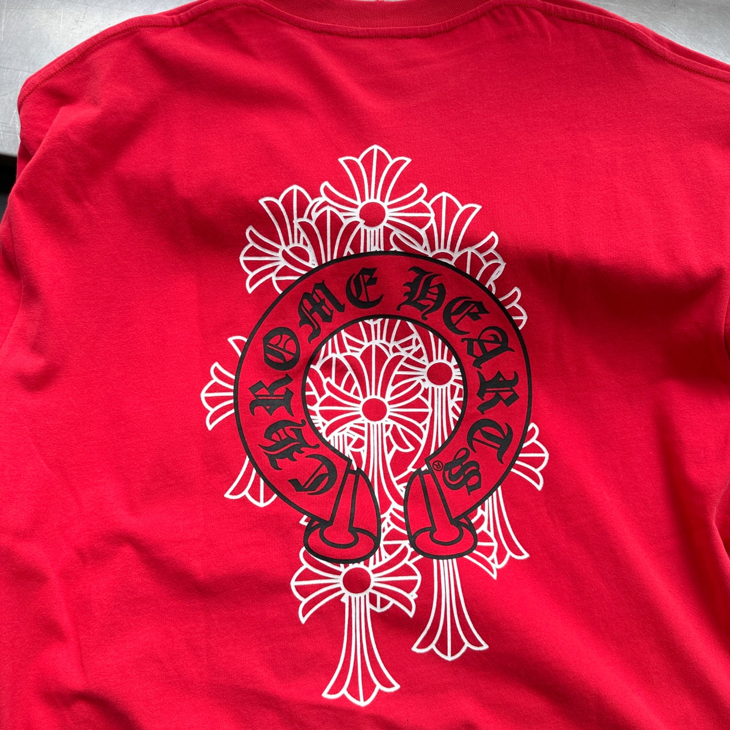 克罗心 ｜ 新款长袖t，成衣洗水吊磨工艺加多处印花，男女同款，尺码sml