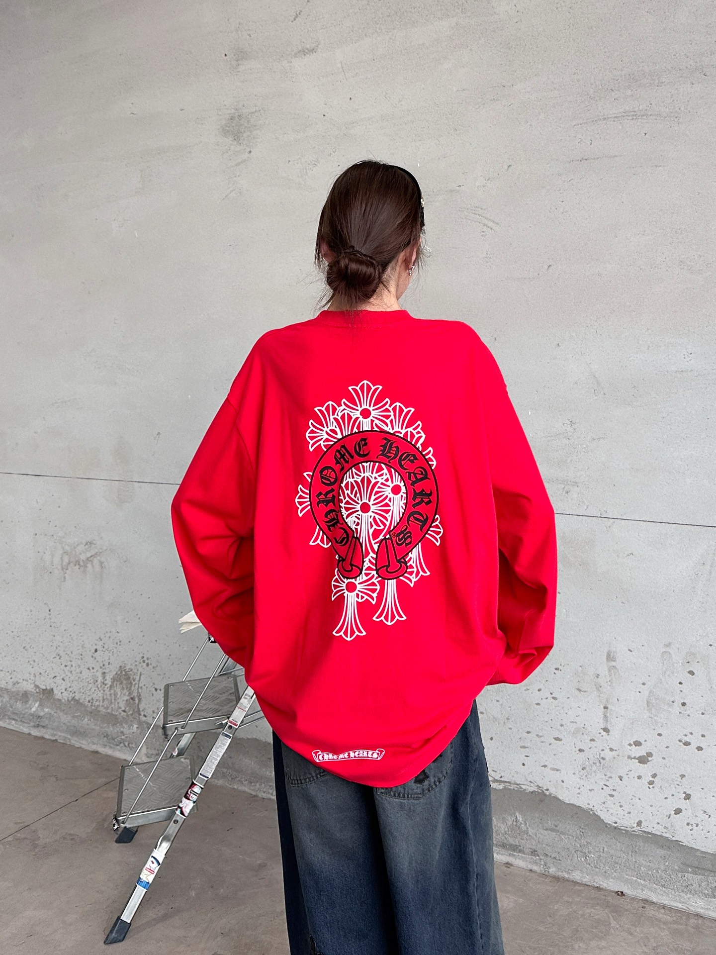 克罗心 ｜ 新款长袖t，成衣洗水吊磨工艺加多处印花，男女同款，尺码sml