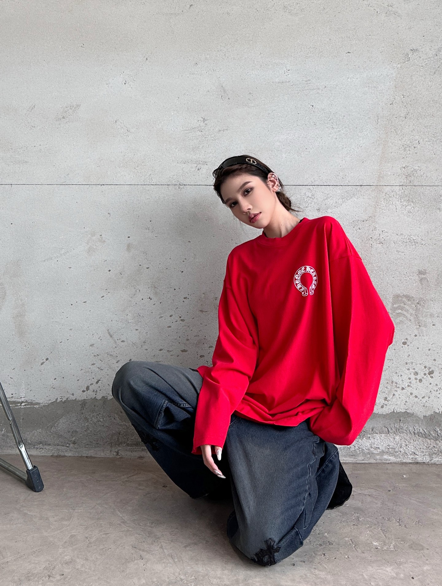 克罗心 ｜ 新款长袖t，成衣洗水吊磨工艺加多处印花，男女同款，尺码sml