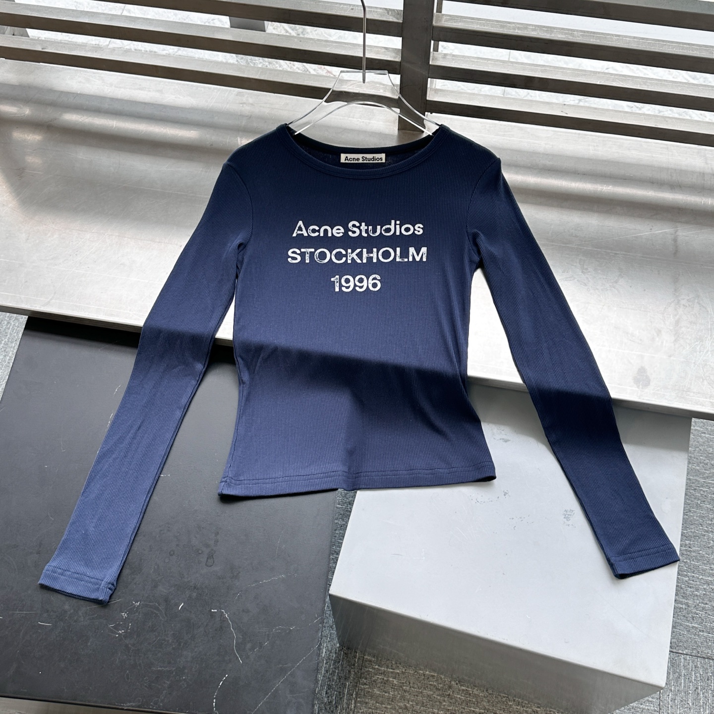 Acne ｜ 新款长袖打底，前后印花莫代尔亚麻面料，休闲时尚，尺码sml